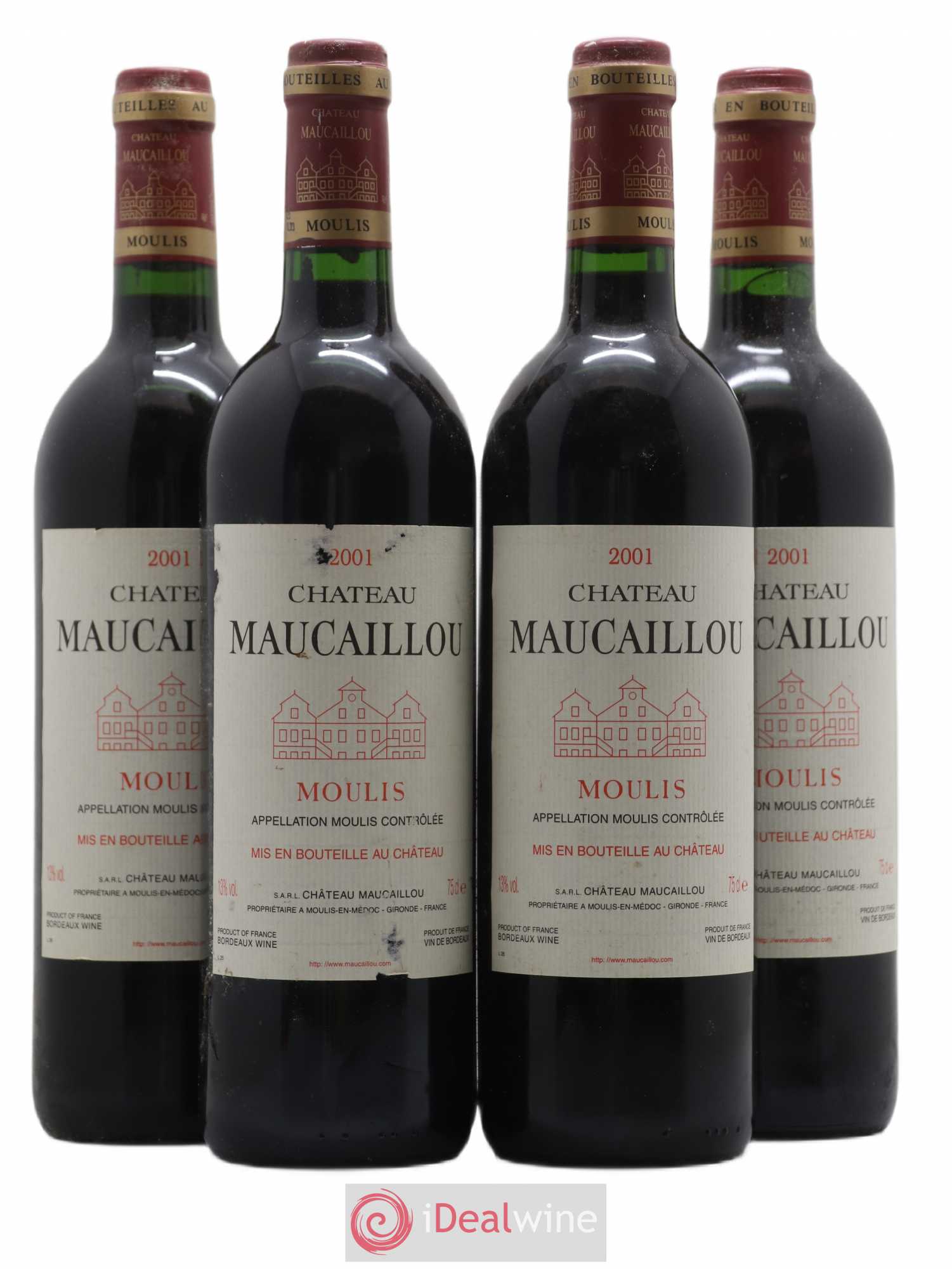 Château Maucaillou 2001 - Lot de 4 bouteilles - 0