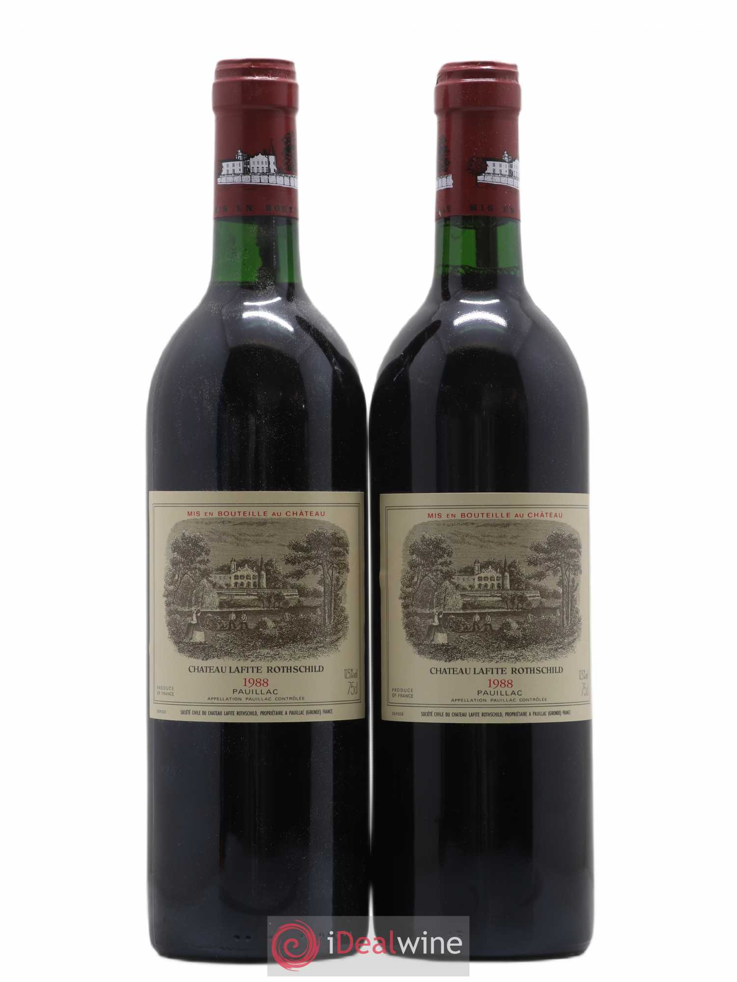 Château Lafite Rothschild 1er Grand Cru Classé 1988 - Lot de 2 bouteilles - 0