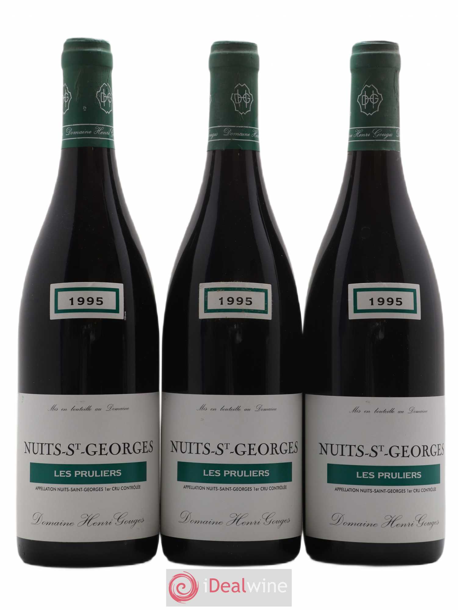 Nuits-Saint-Georges 1er Cru Les Pruliers Henri Gouges 1995 - Lot de 3 bouteilles - 0