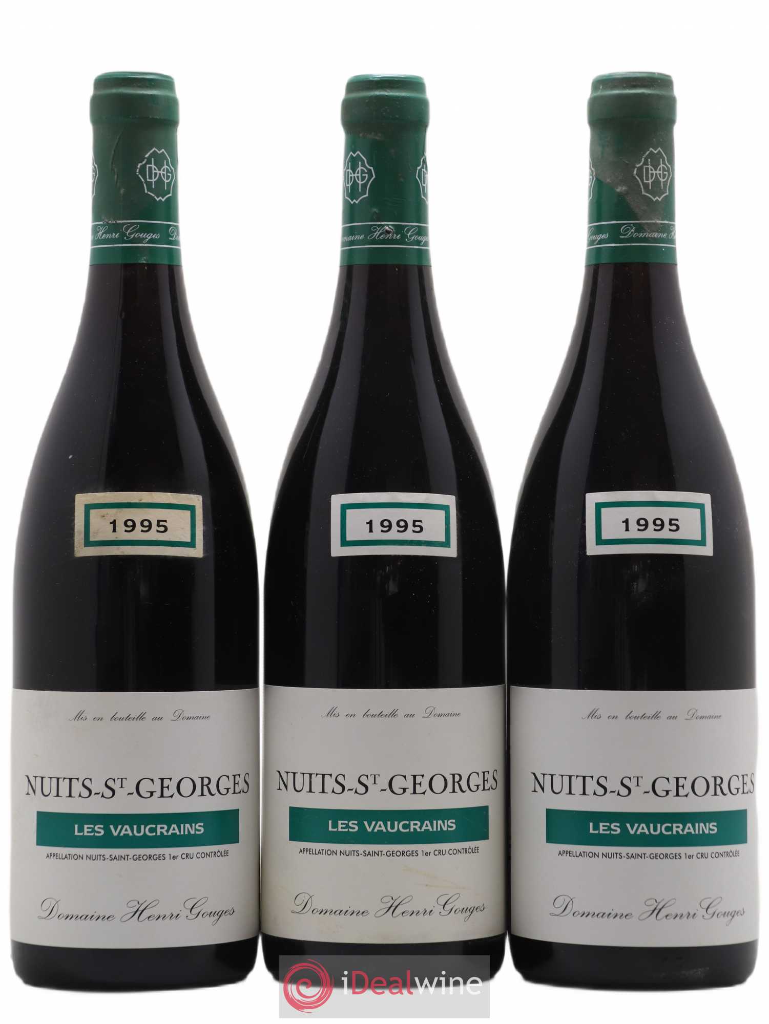 Nuits-Saint-Georges 1er Cru Les Vaucrains Henri Gouges 1995 - Lot de 3 bouteilles - 0