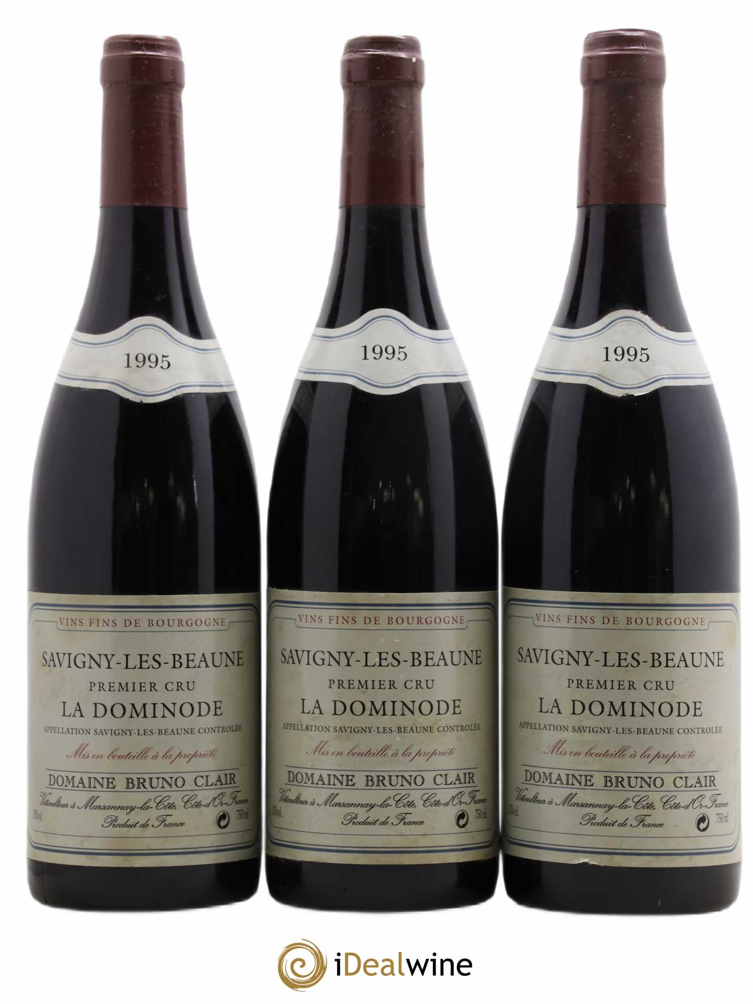 Savigny-lès-Beaune 1er Cru La Dominode Bruno Clair (Domaine) 1995 - Lot de 3 bouteilles - 0
