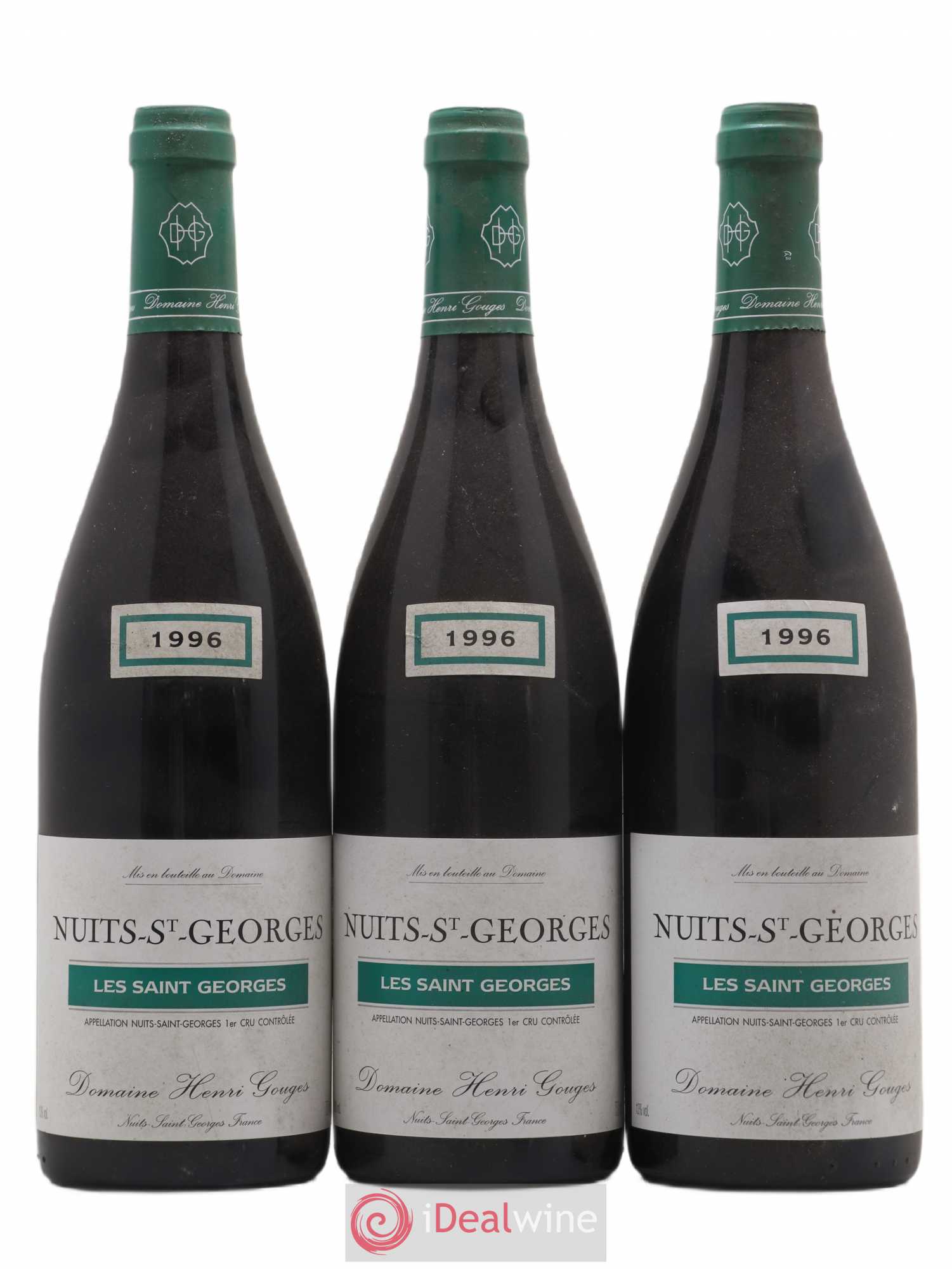 Nuits-Saint-Georges 1er Cru Les Saints Georges Henri Gouges 1996 - Lot de 3 bouteilles - 0