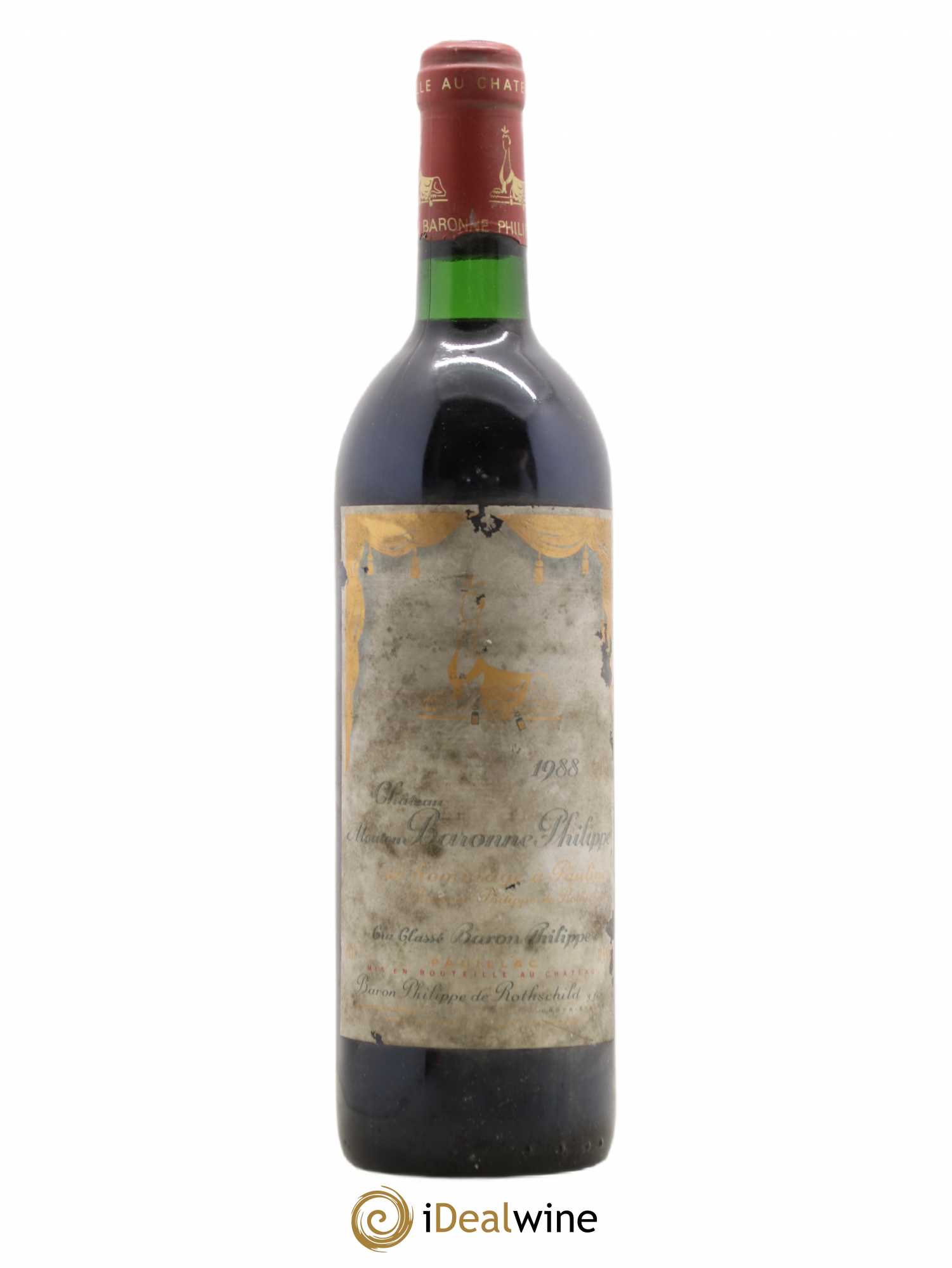 Château d' Armailhac - Mouton Baron(ne) Philippe 5ème Grand Cru Classé 1988 - Lot de 1 bouteille - 0