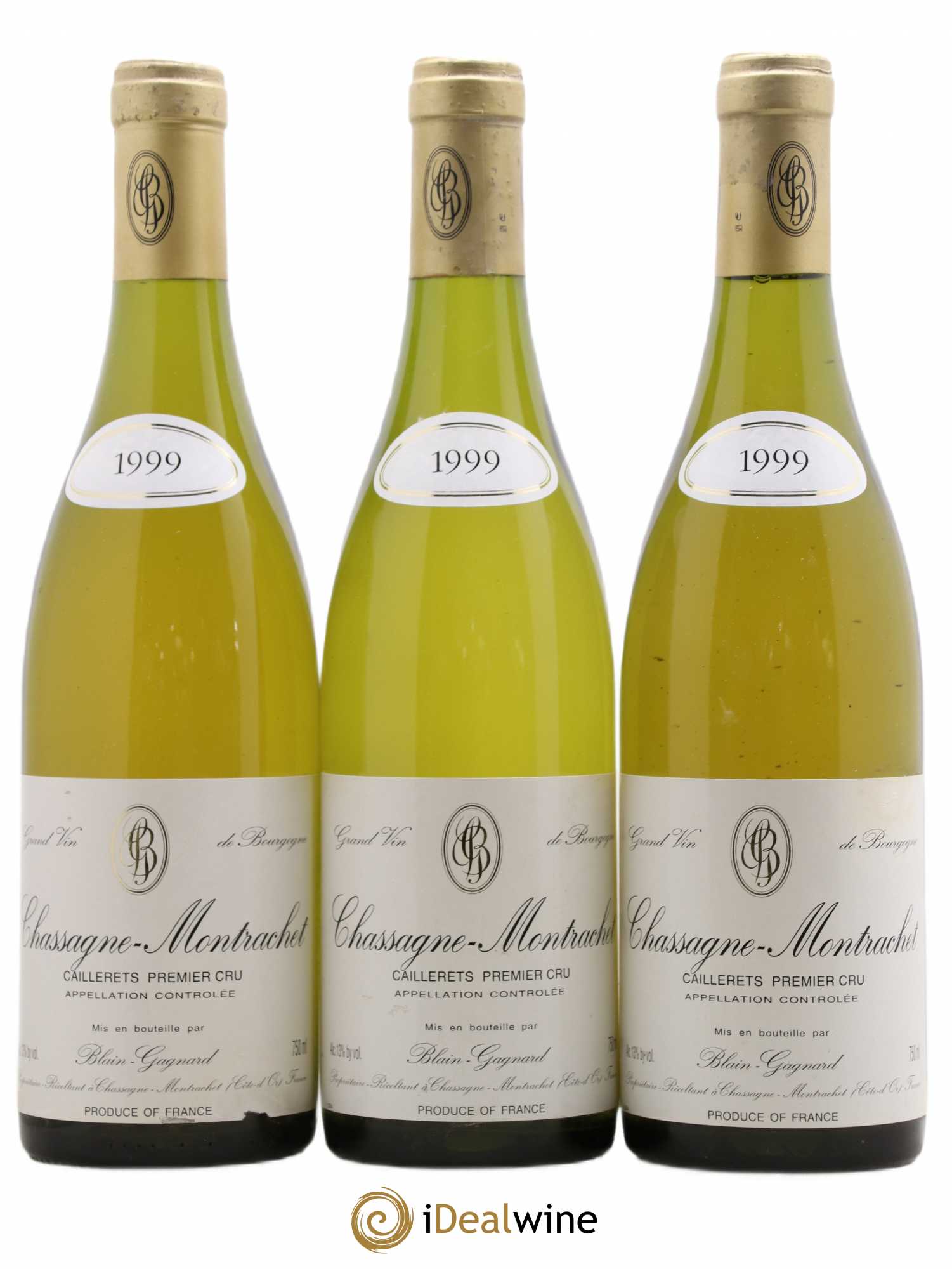 Chassagne-Montrachet 1er Cru Caillerets Blain-Gagnard (Domaine) 1999 - Lot de 3 bouteilles - 0