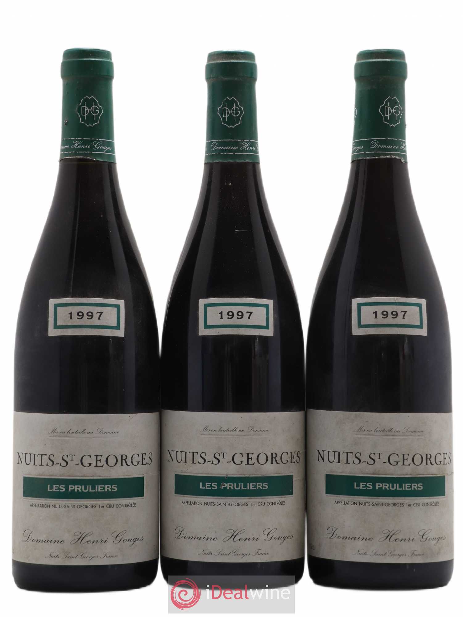 Nuits-Saint-Georges 1er Cru Les Pruliers Henri Gouges 1997 - Lot de 3 bouteilles - 0