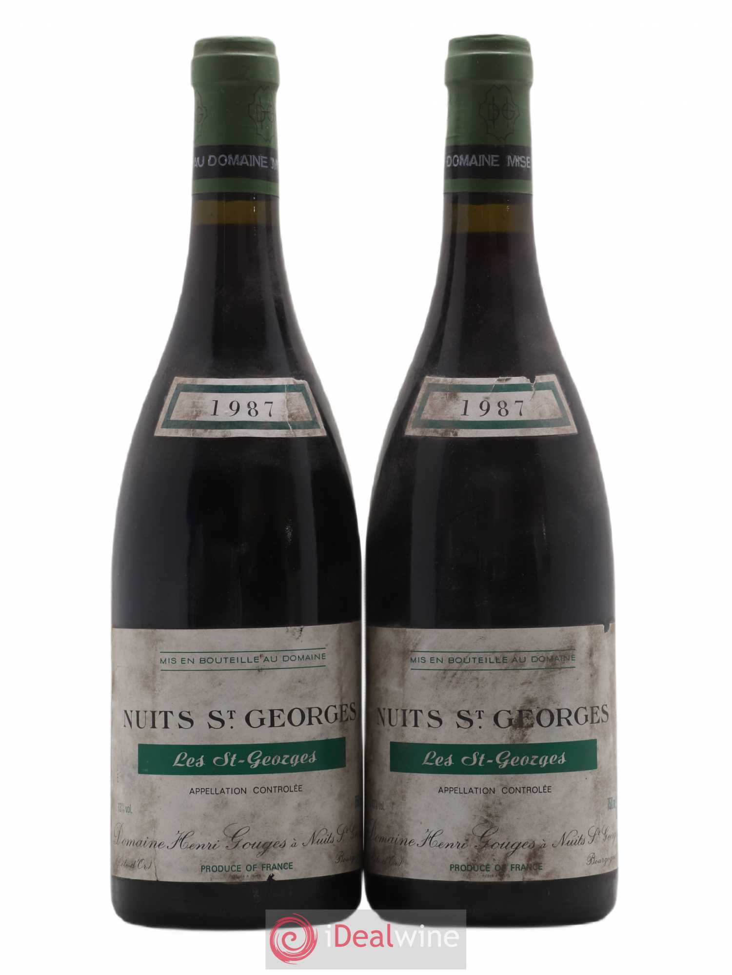 Nuits-Saint-Georges 1er Cru Les Saints Georges Henri Gouges 1987 - Posten von 2 Flaschen - 0