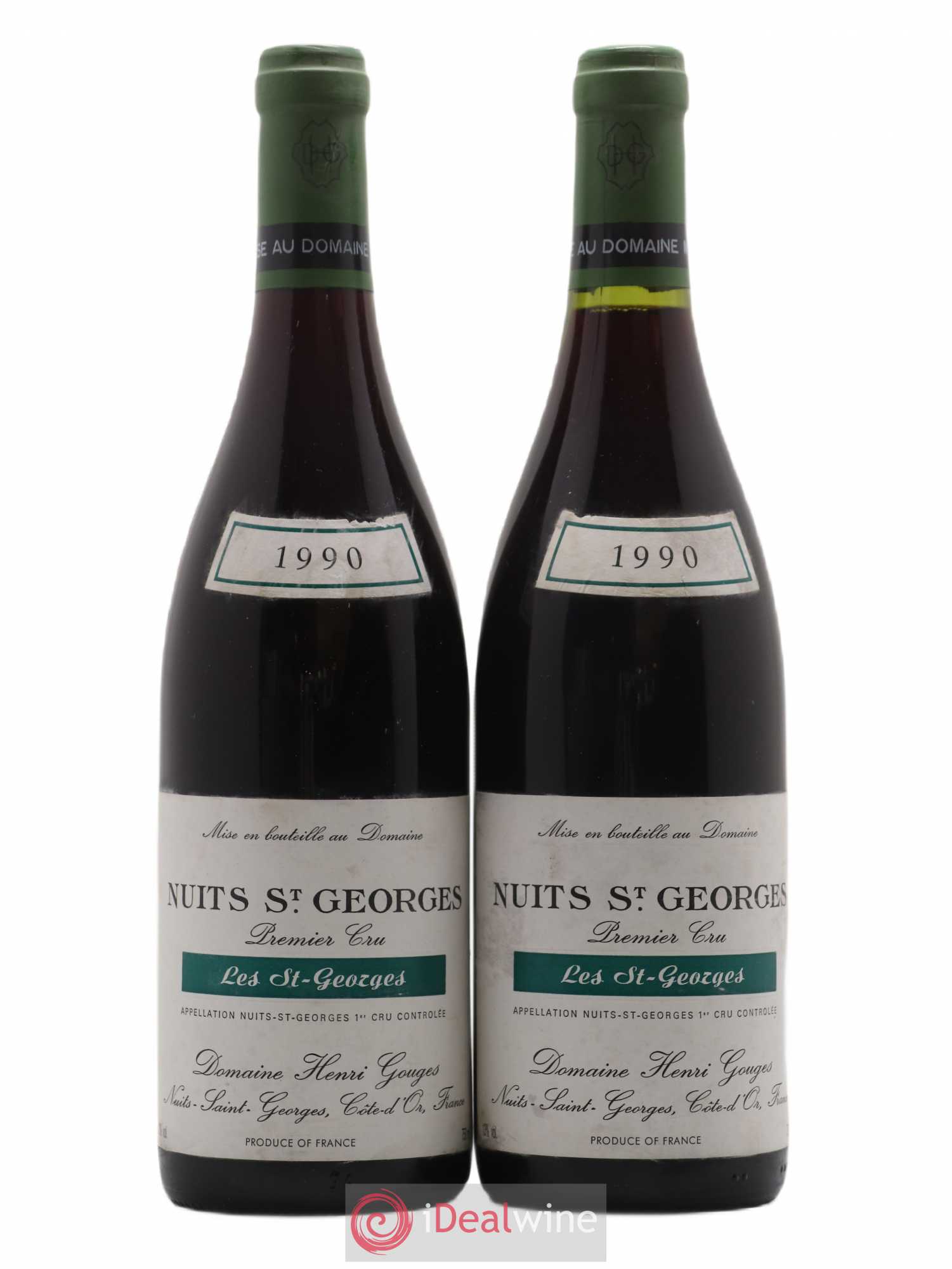 Nuits-Saint-Georges 1er Cru Les Saints Georges Henri Gouges 1990 - Posten von 2 Flaschen - 0