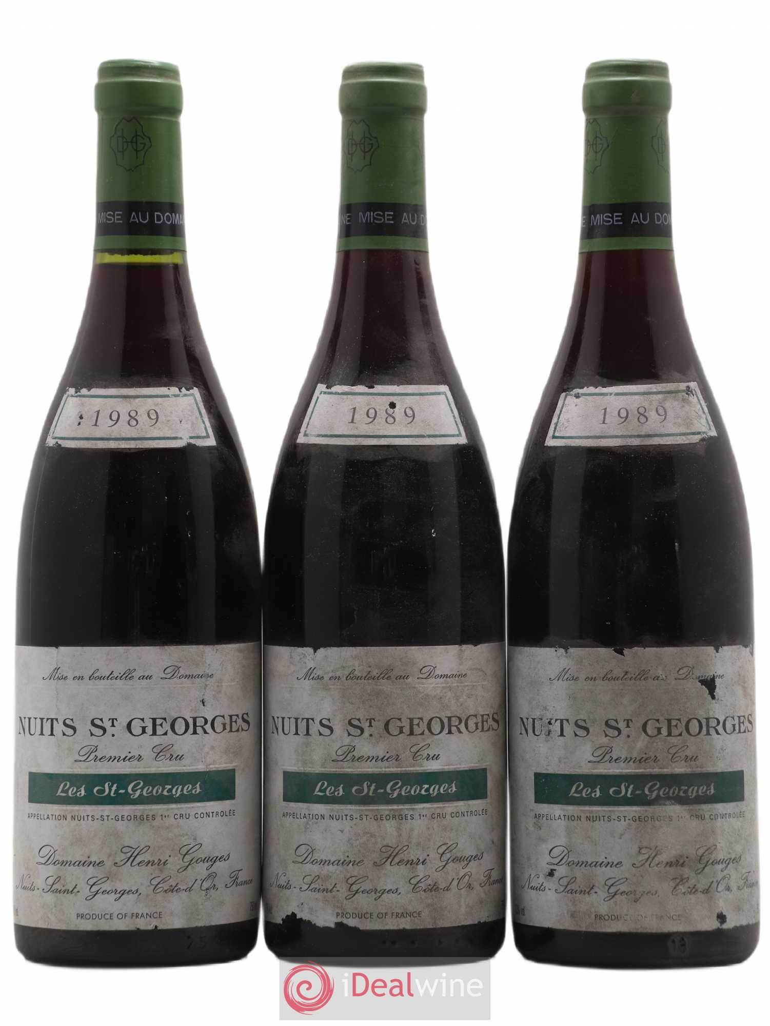 Nuits-Saint-Georges 1er Cru Les Saints Georges Henri Gouges 1989 - Lot de 3 bouteilles - 0