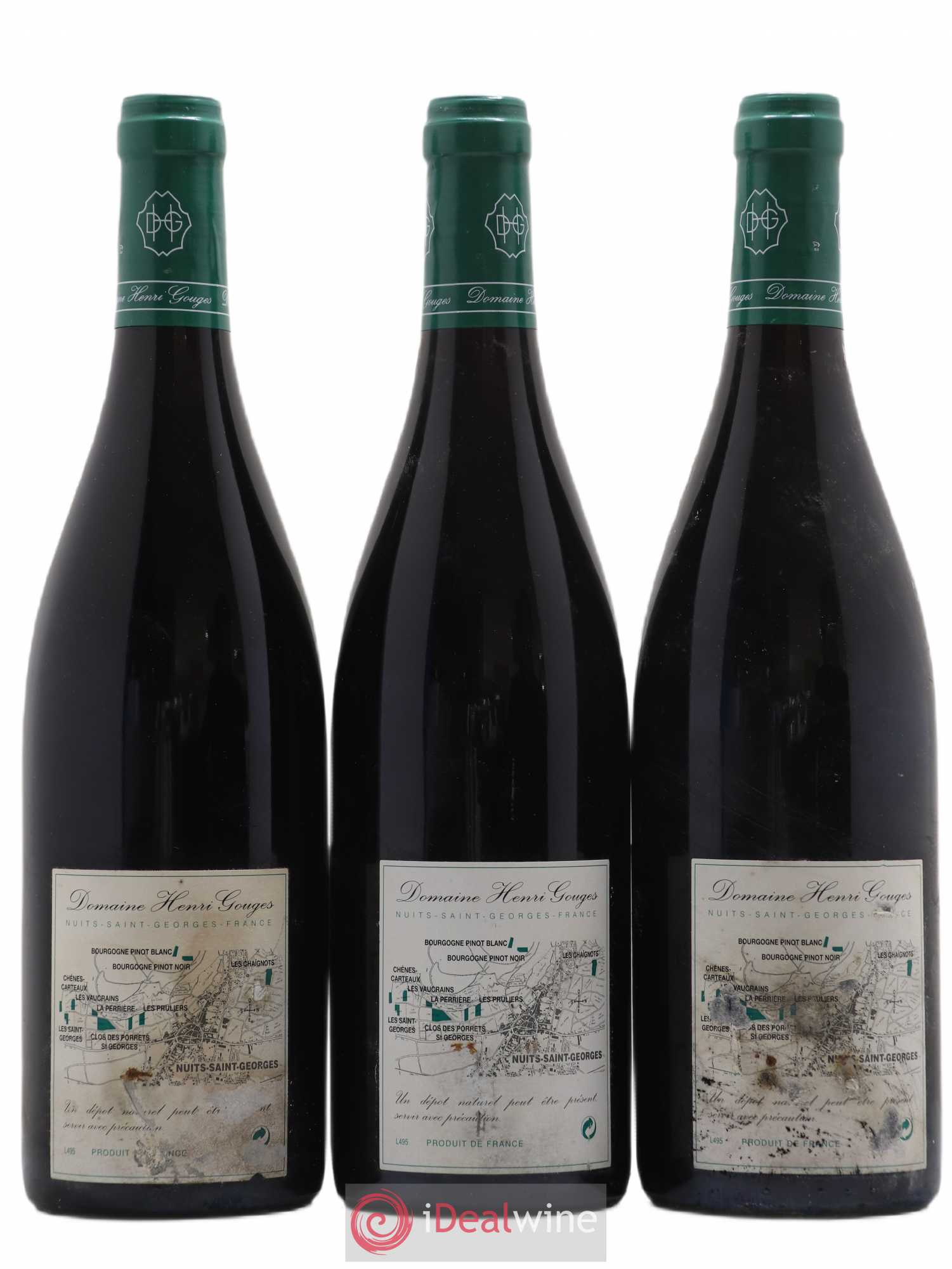 Nuits-Saint-Georges 1er Cru Les Saints Georges Henri Gouges 1999 - Lot de 3 bouteilles - 1