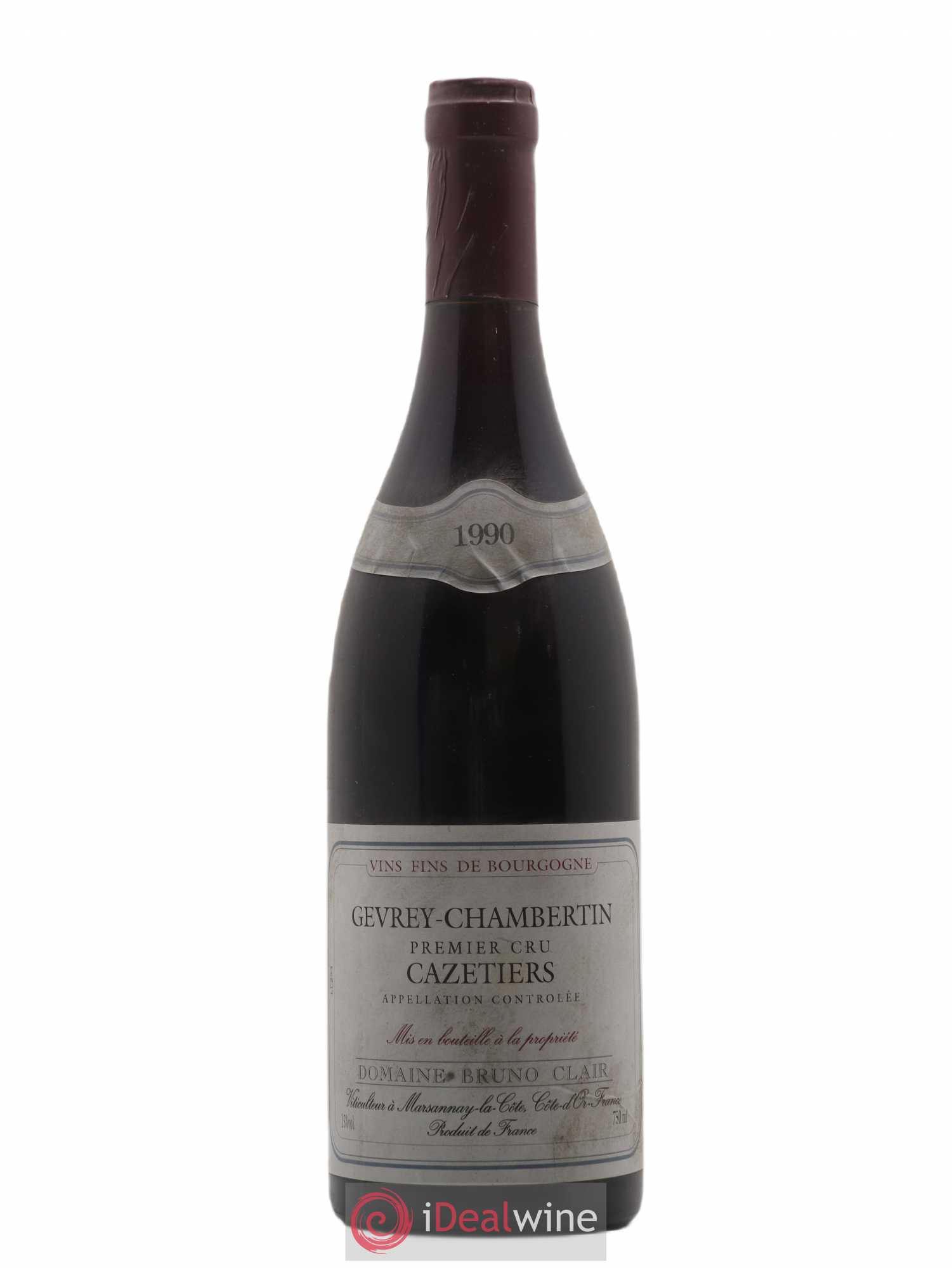 Gevrey-Chambertin 1er Cru Les Cazetiers Bruno Clair (Domaine) 1990 - Lot de 1 bouteille - 0