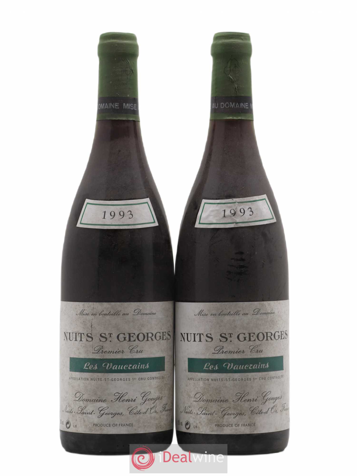 Nuits-Saint-Georges 1er Cru Les Vaucrains Henri Gouges 1993 - Lot de 2 bouteilles - 0