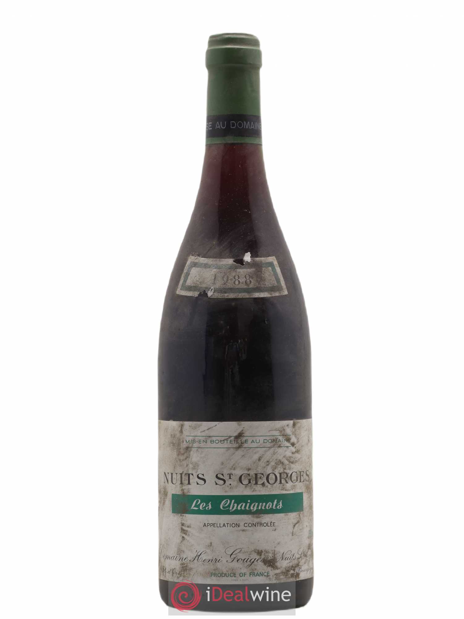 Nuits-Saint-Georges 1er Cru Les Chaignots Henri Gouges 1988 - Posten von 1 Flasche - 0