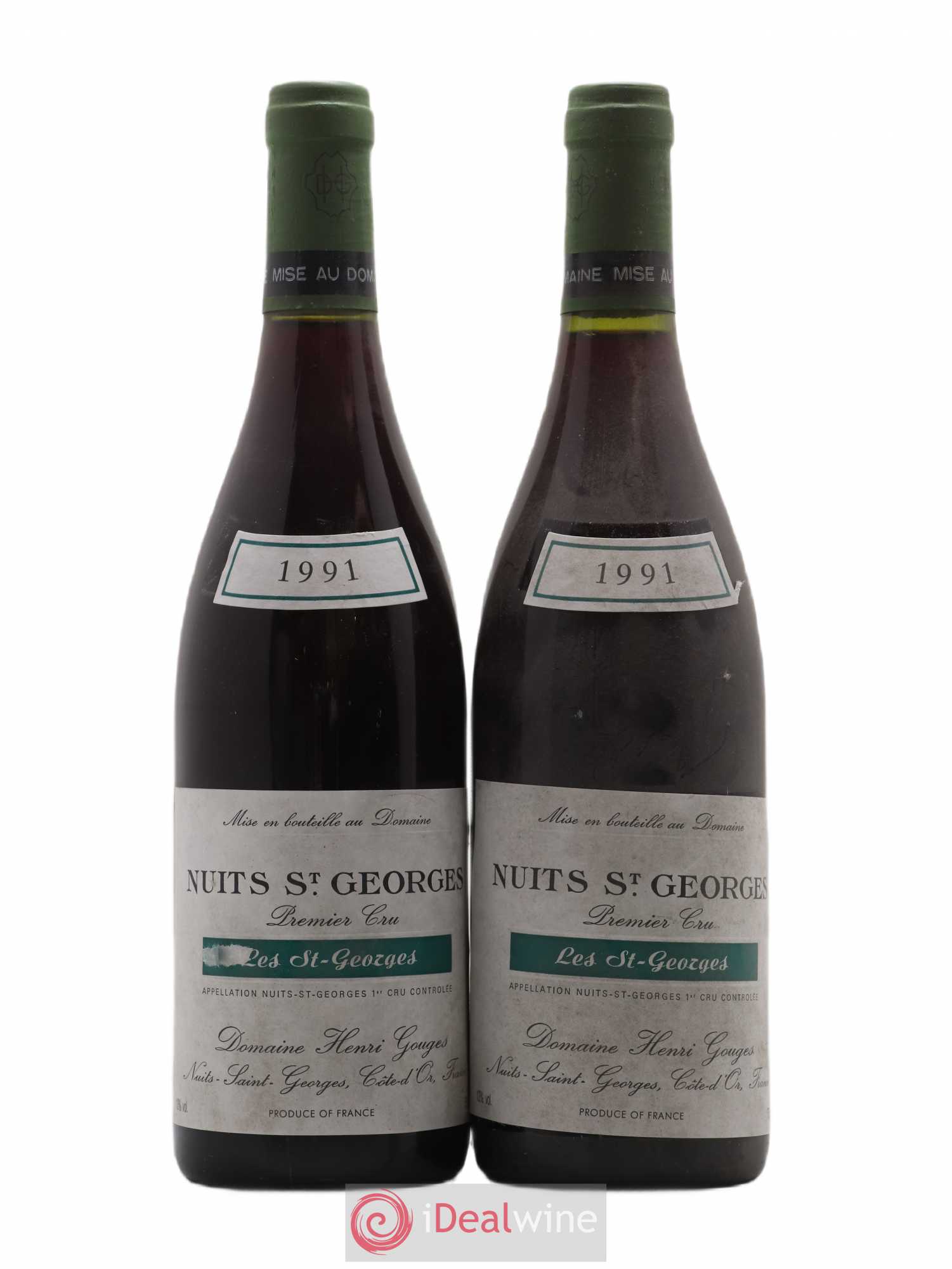 Nuits-Saint-Georges 1er Cru Les Saints Georges Henri Gouges 1991 - Posten von 2 Flaschen - 0