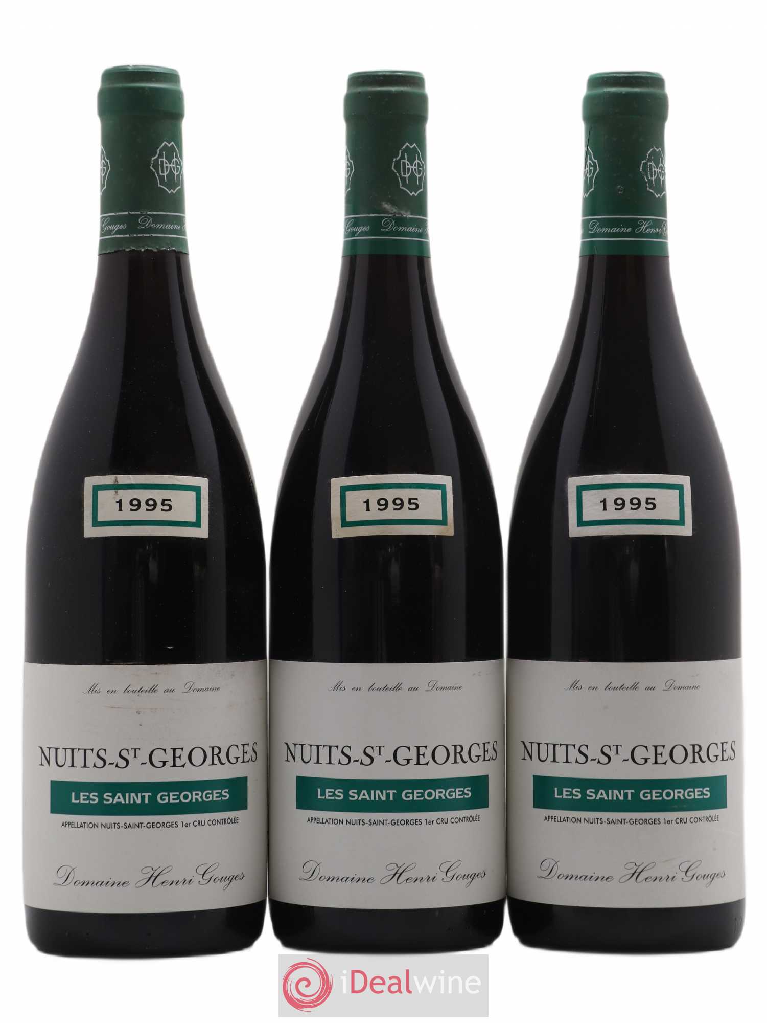 Nuits-Saint-Georges 1er Cru Les Saints Georges Henri Gouges 1995 - Lot de 3 bouteilles - 0