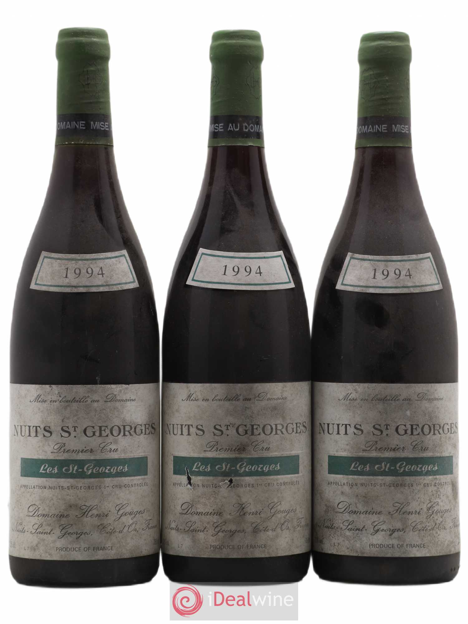 Nuits-Saint-Georges 1er Cru Les Saints Georges Henri Gouges 1994 - Lot de 3 bouteilles - 0