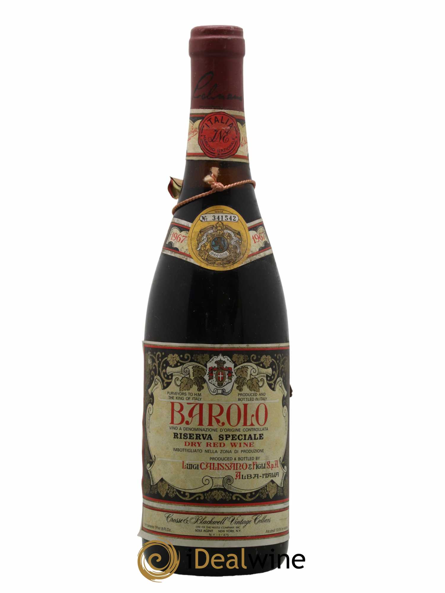 Barolo Riserva Speciale Luigi Calissano 1967 - Lot de 1 bouteille - 0