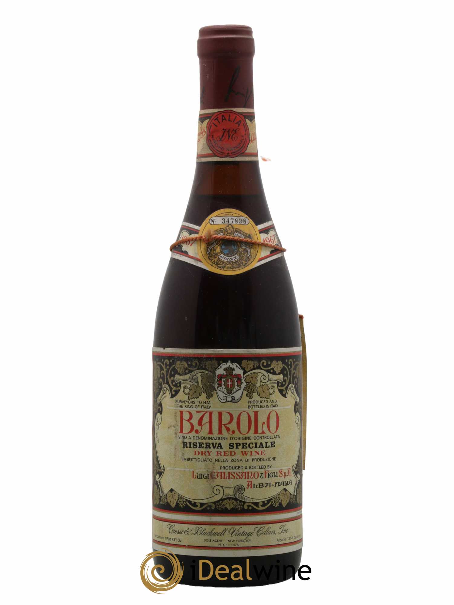 Barolo Riserva Speciale Luigi Calissano 1967 - Posten von 1 Flasche - 0