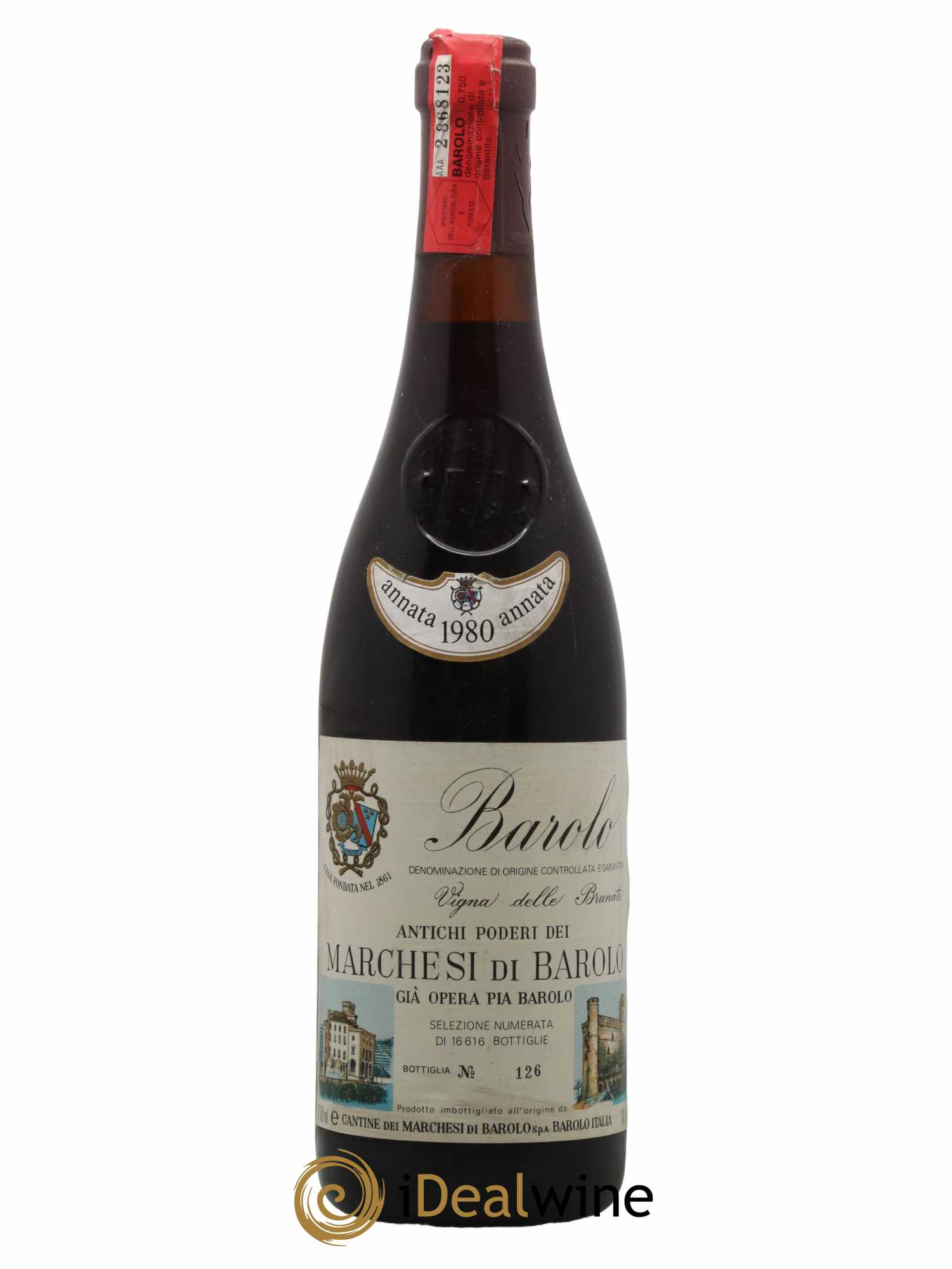 Barolo Brunate Marchesi Di Barolo 1980 - Lot de 1 bouteille - 0