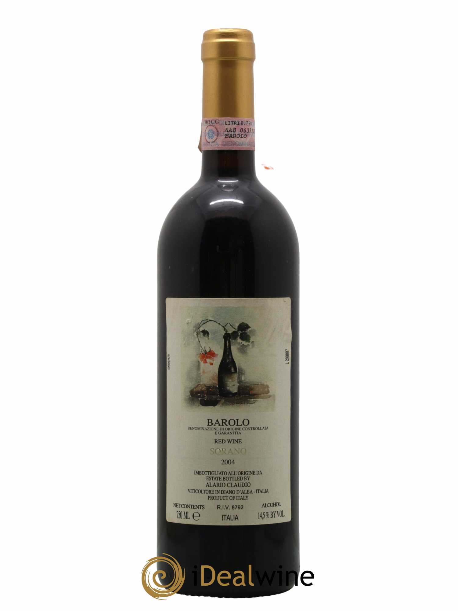 Barolo Sorano Claudio Alario 2004 - Lot de 1 bouteille - 0