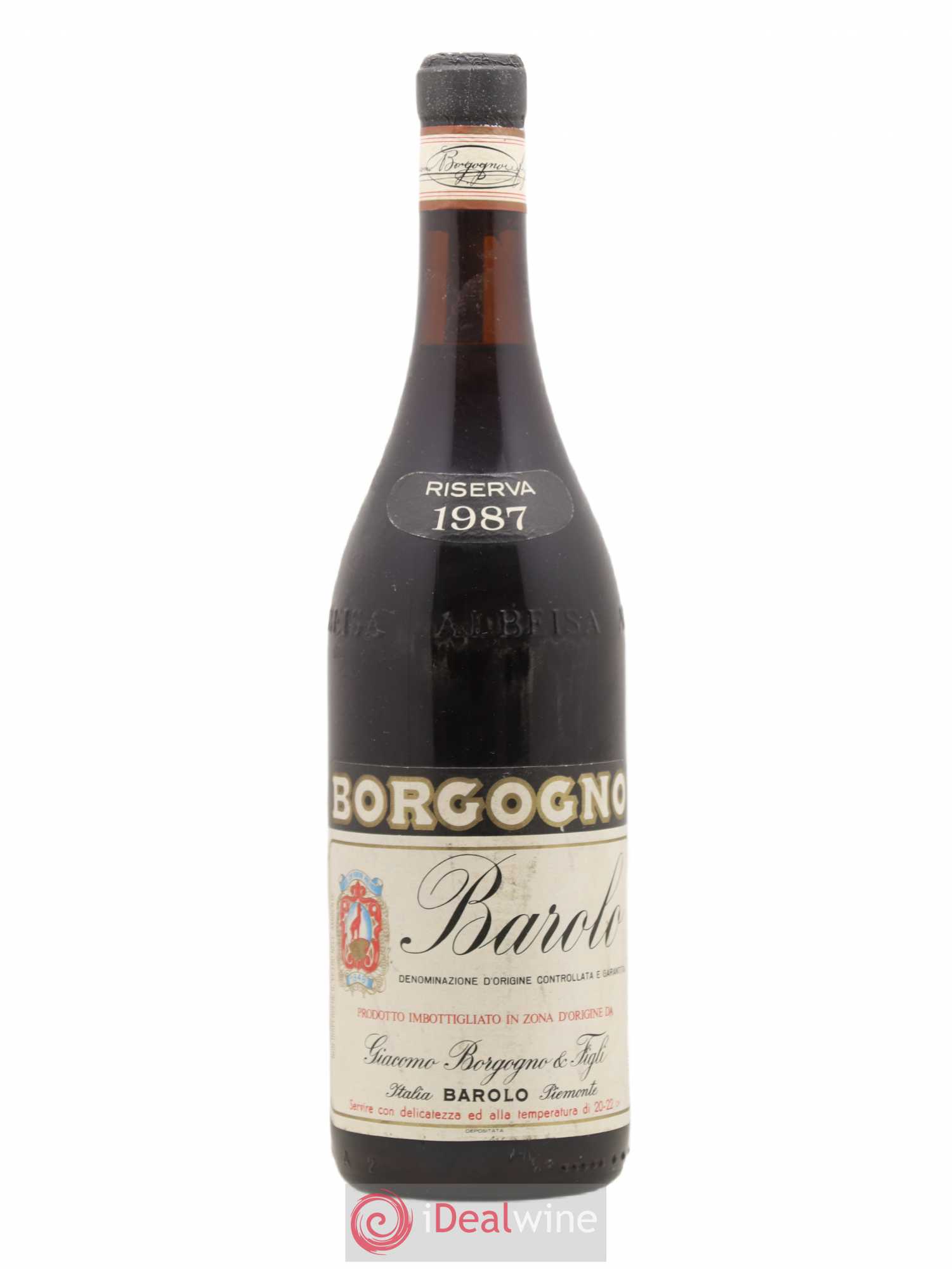 Barolo Riserva Borgogno Giacomo 1987 - Lot de 1 bouteille - 0