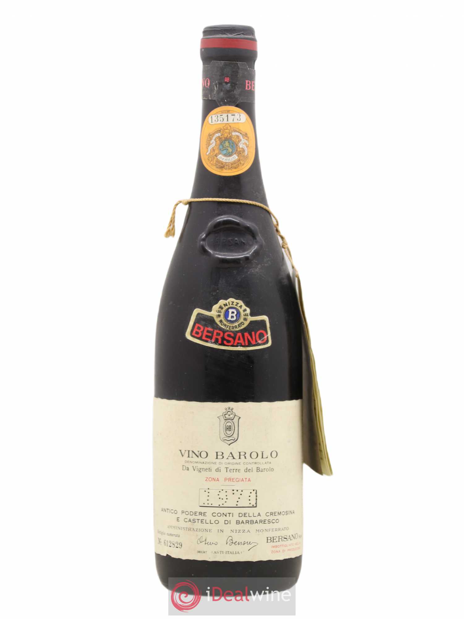 Barolo Bersano 1970 - Lot de 1 bouteille - 0
