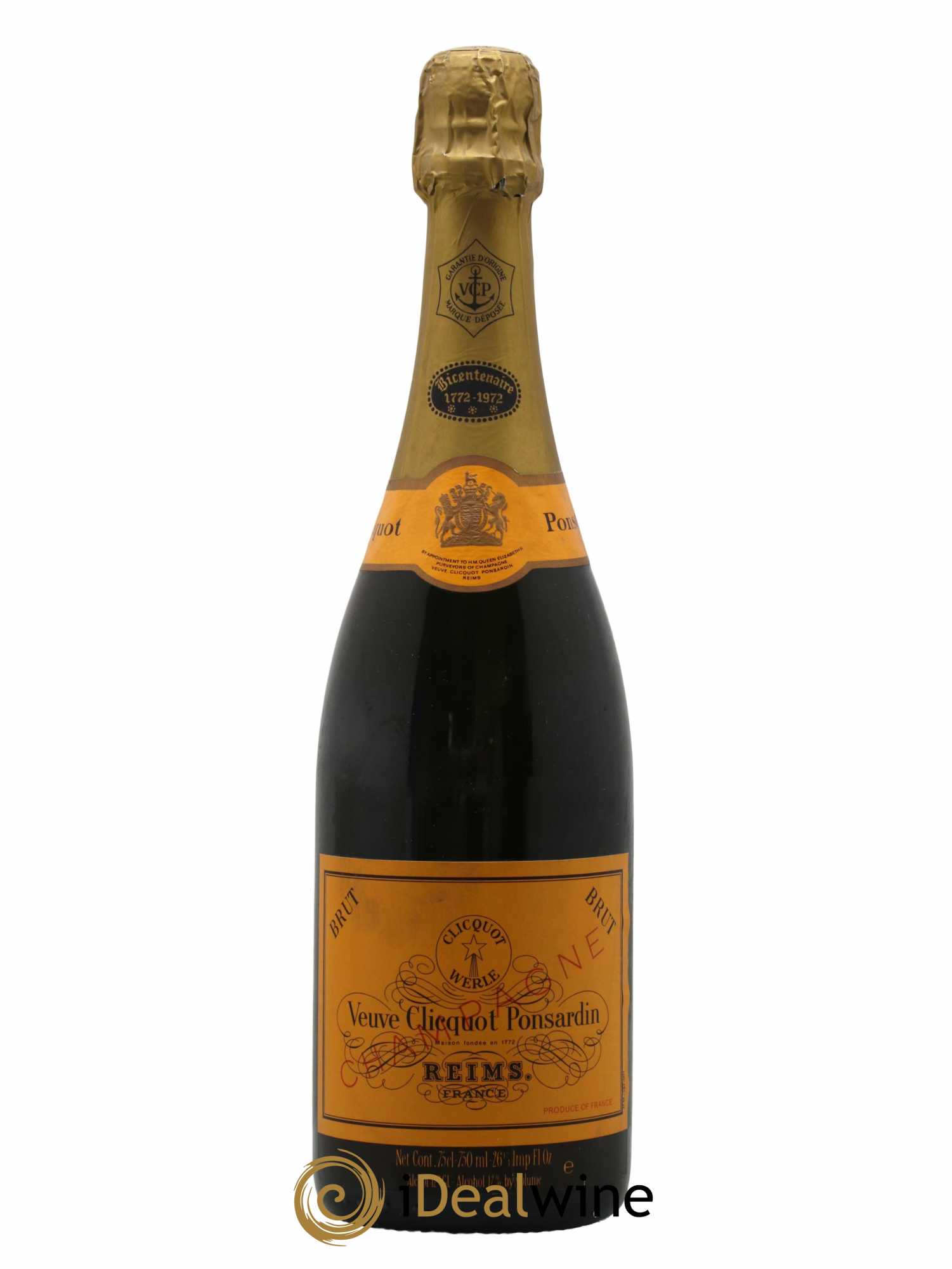 Bicentenaire 1772-1972 Veuve Clicquot - Lot de 1 bouteille - 0
