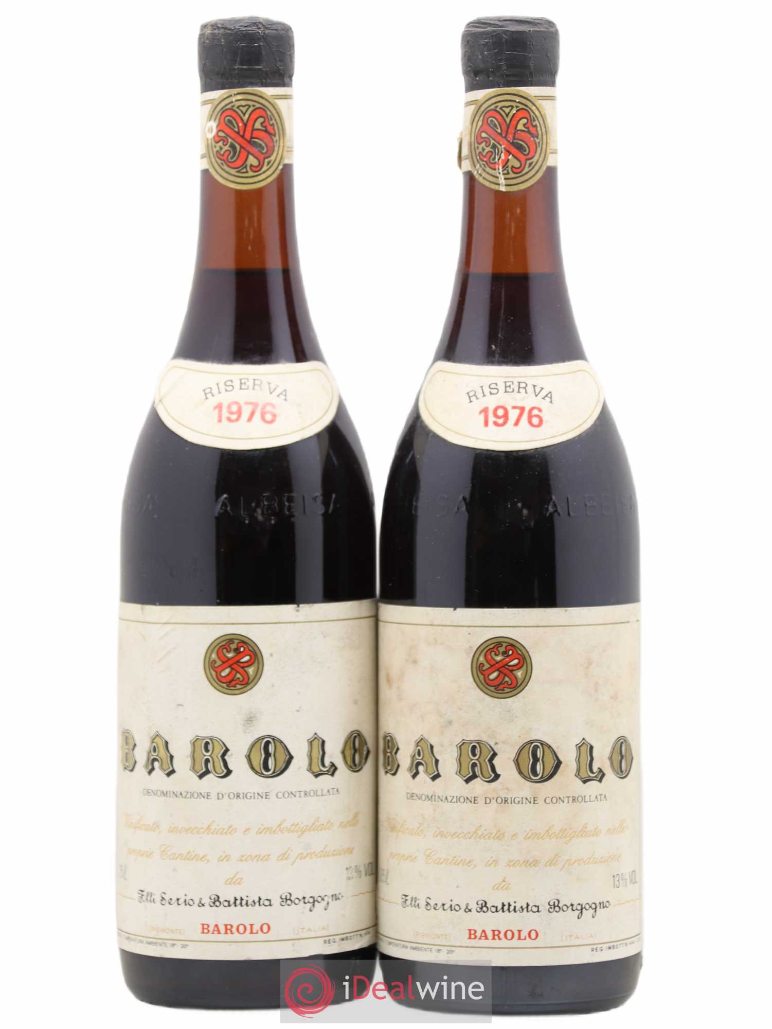 Barolo Serio Battista Borgogno Riserva 1976 - Lot de 2 bouteilles - 0