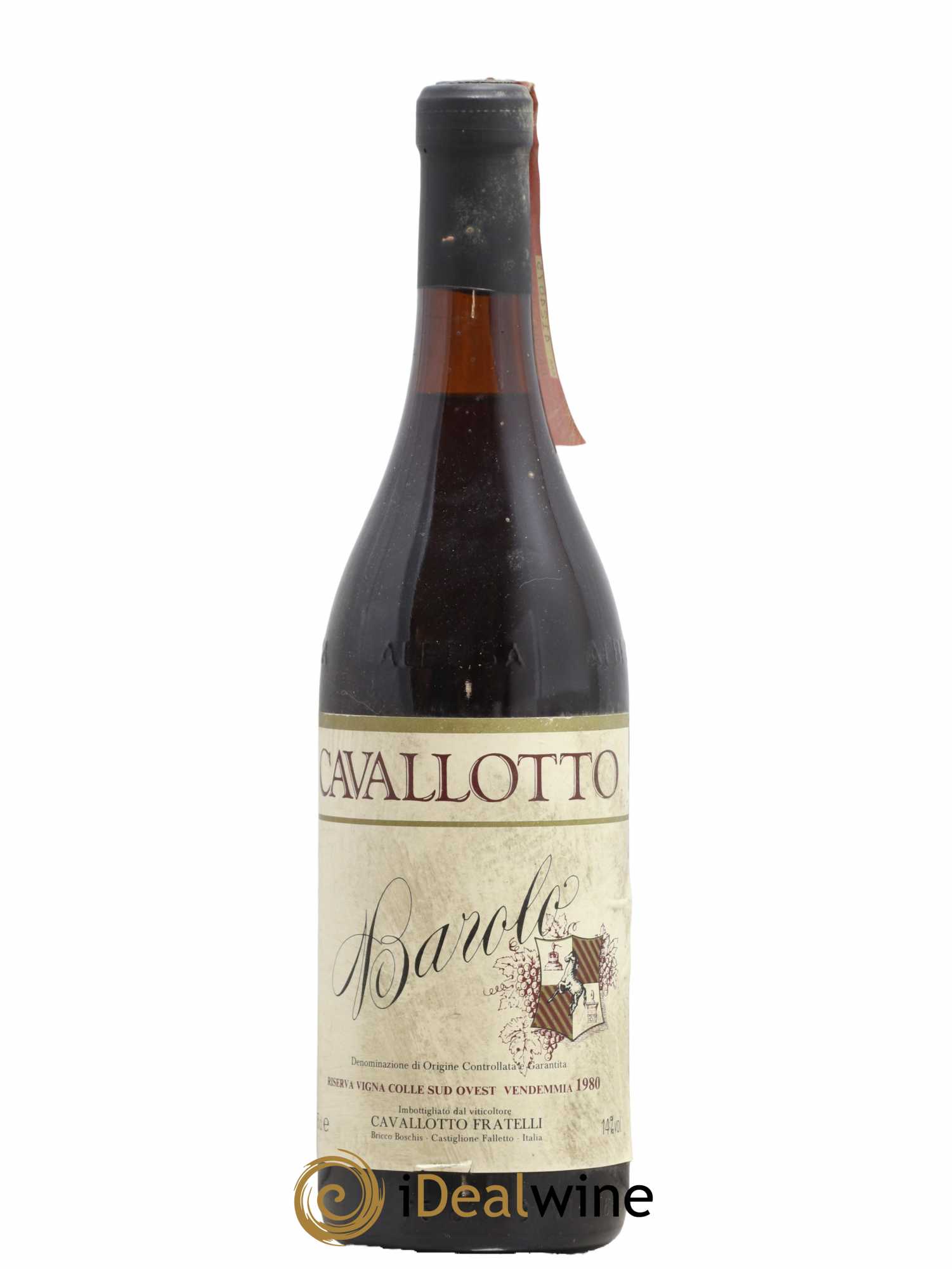 Barolo Riserva Colle Sud Ovest Cavallotto 1980 - Lot de 1 bouteille - 0