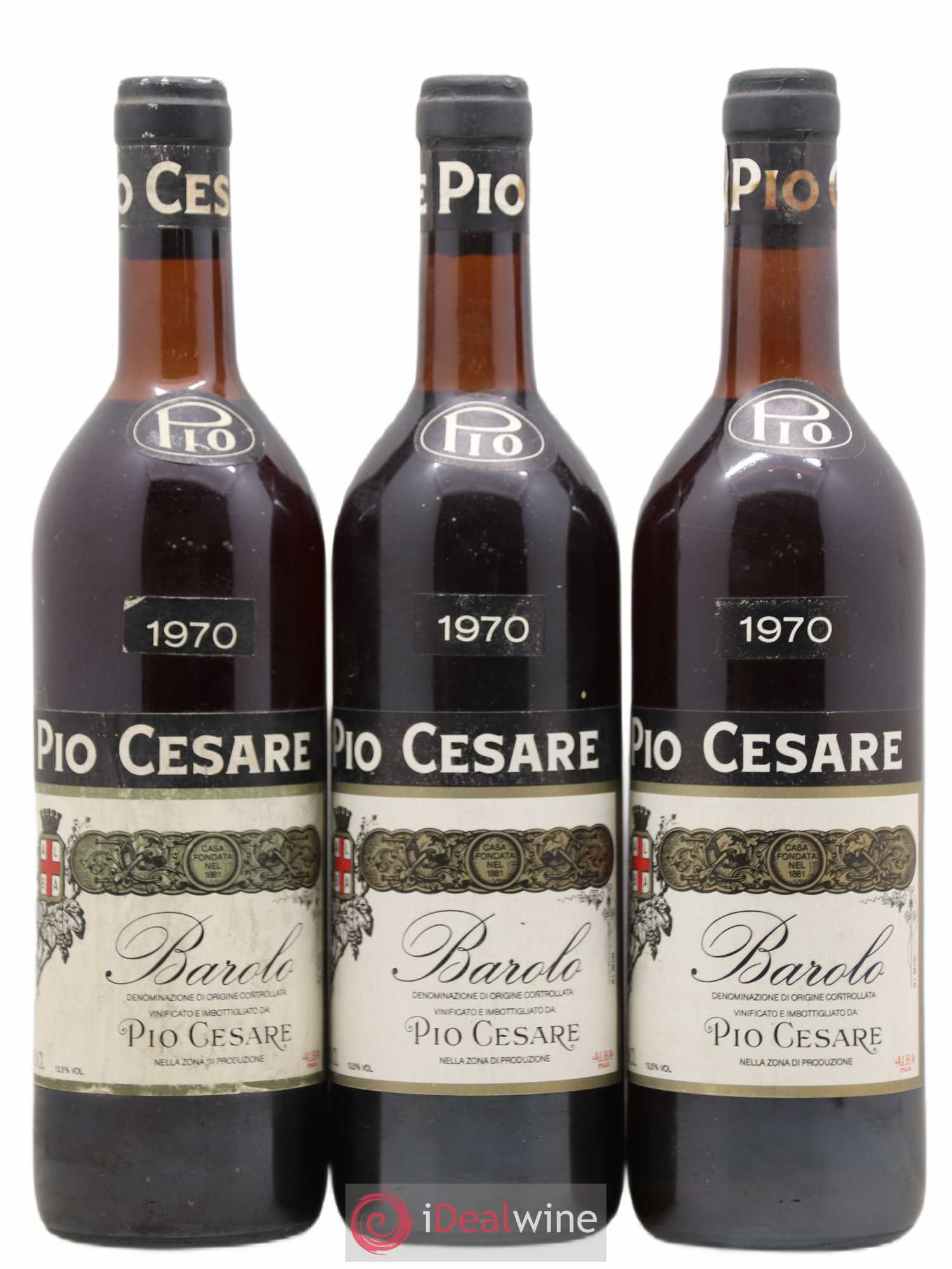 Barolo DOCG Pio Cesare 1970 - Lot de 3 bouteilles - 0