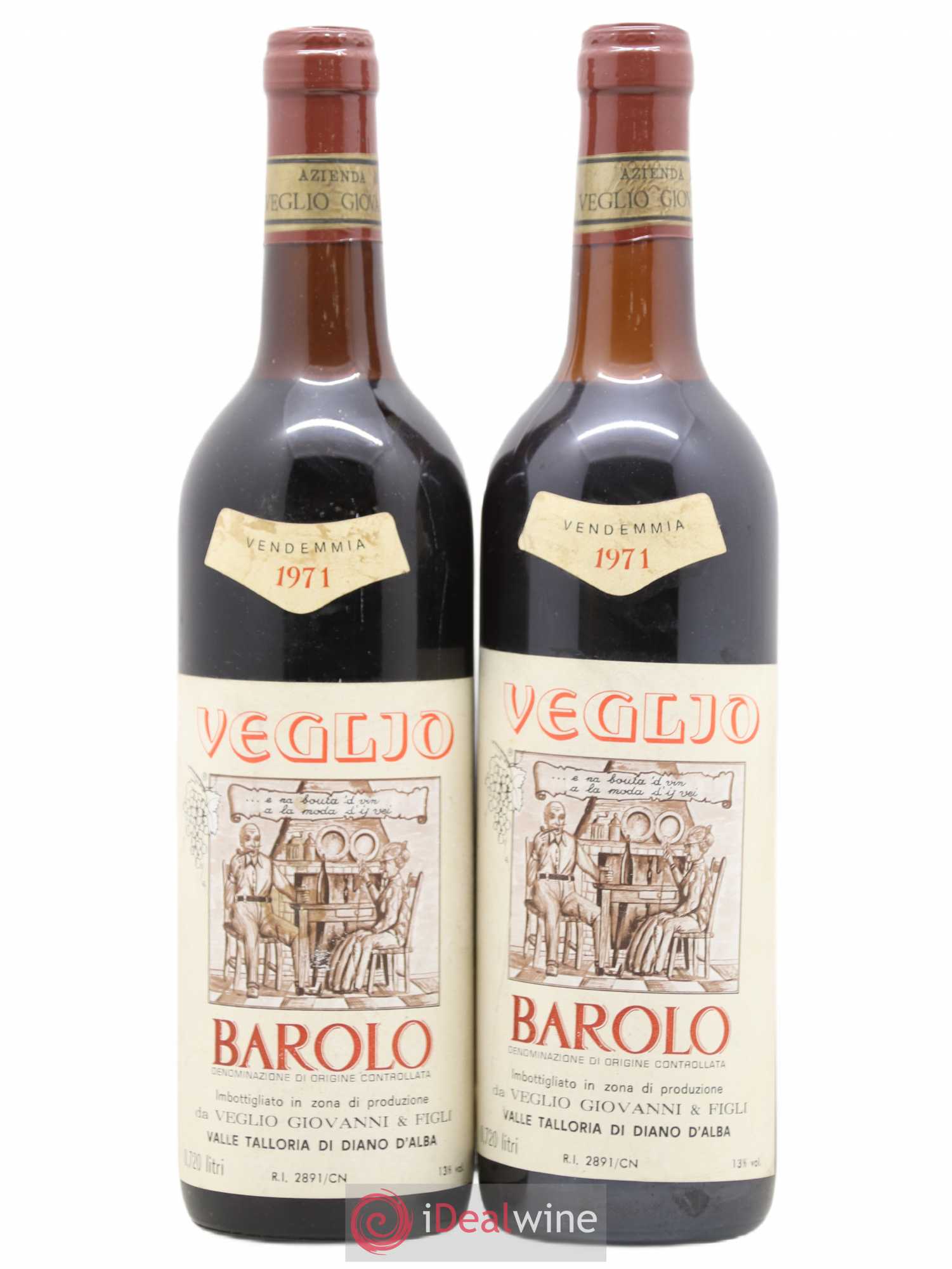 Barolo Veglio Giovanni 1971 - Posten von 2 Flaschen - 0