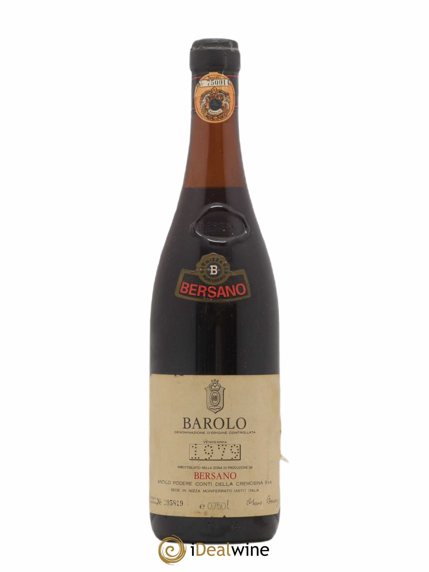 Barolo Bersano 1979 - Lot de 1 bouteille - 0