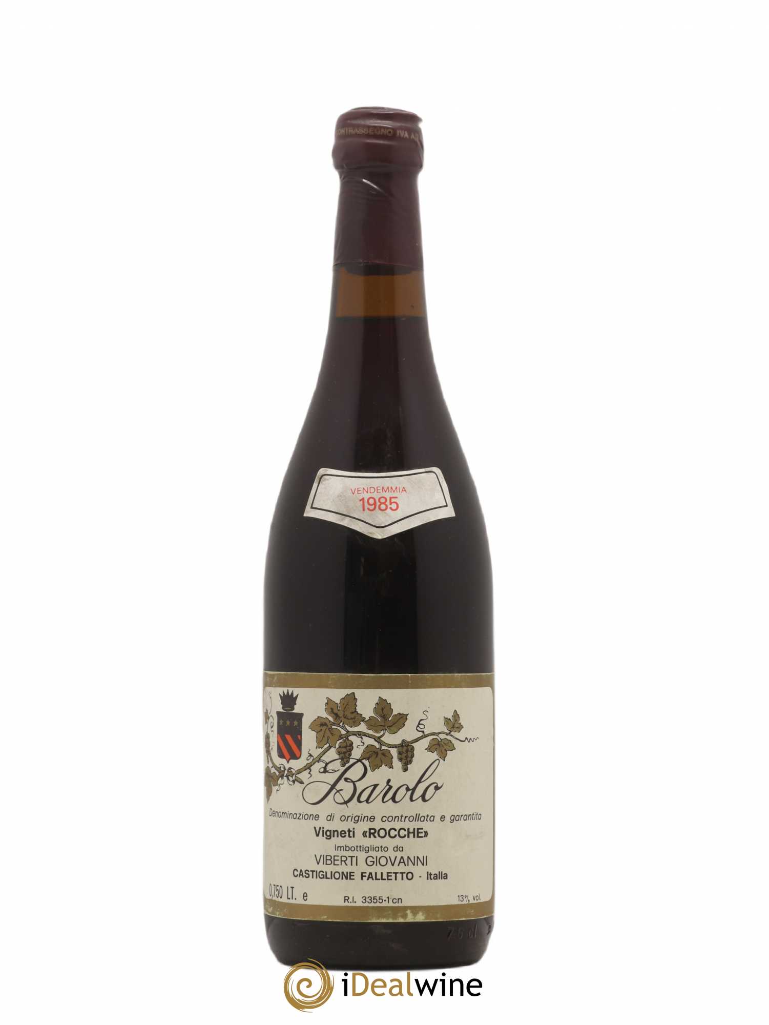 Barolo Rocche Giovanni Viberti 1985 - Lot de 1 bouteille - 0