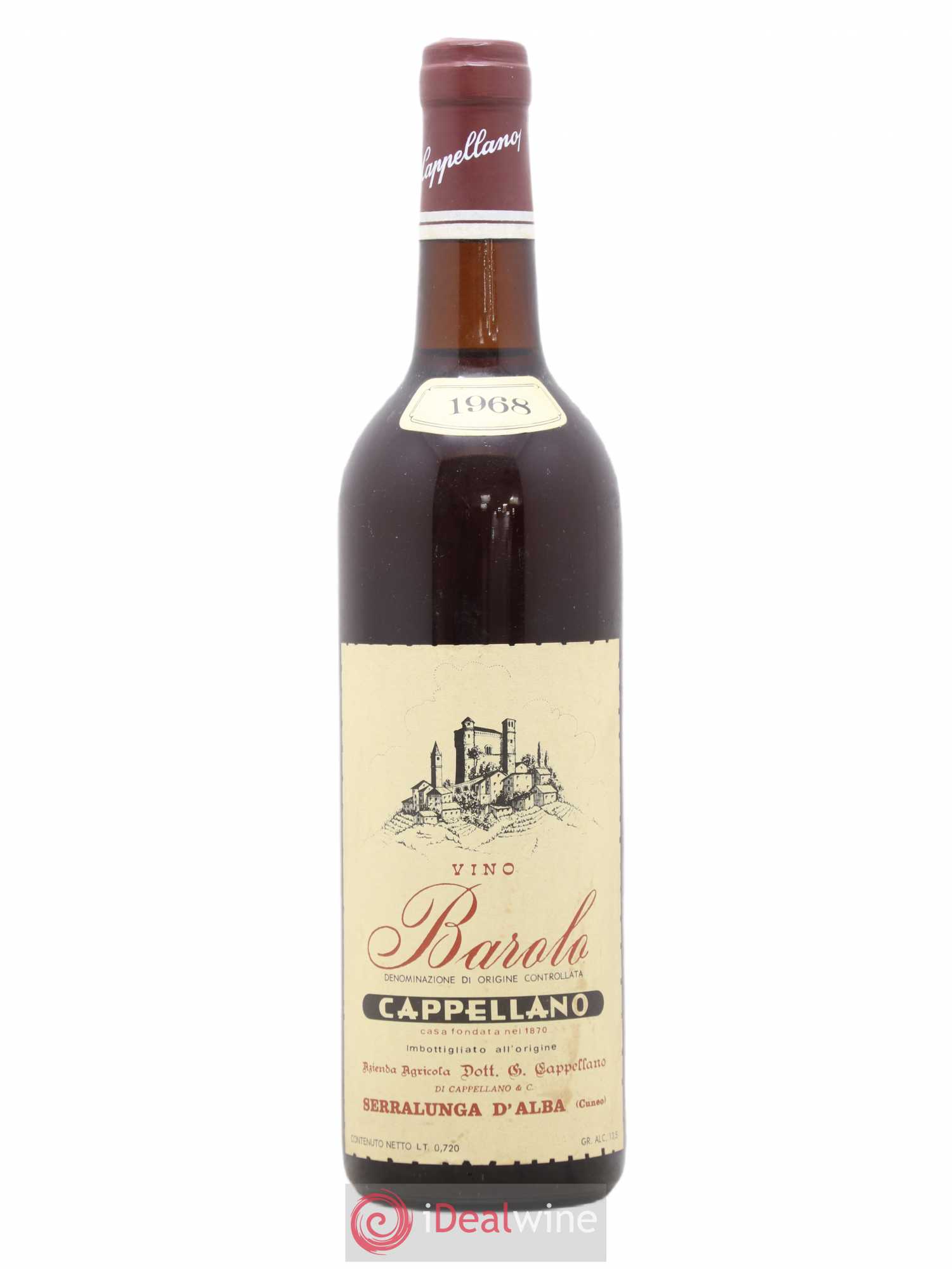 Barolo DOCG Cappellano 1968 - Lot de 1 bouteille - 0