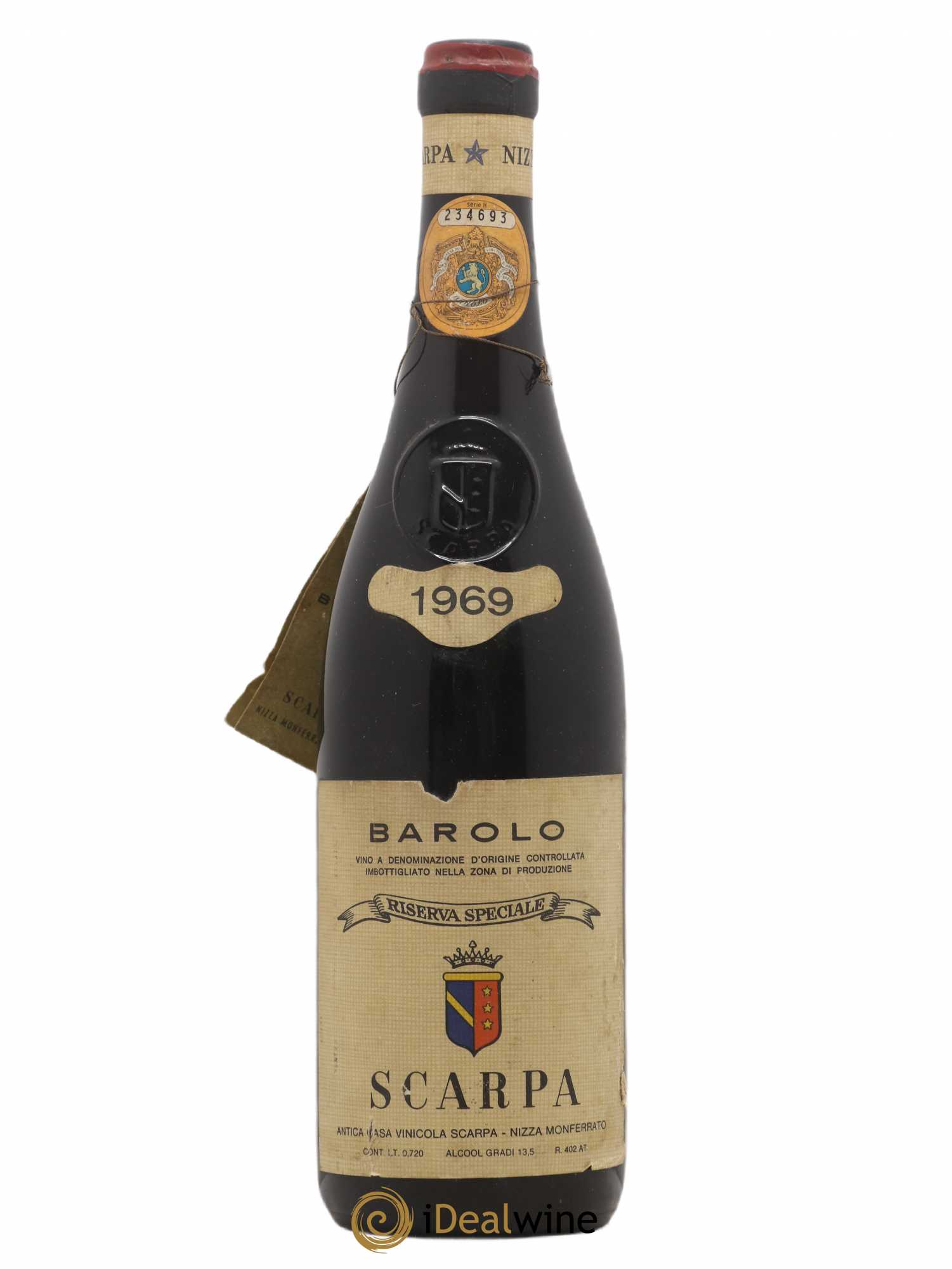 Barolo Riserva Speciale Scarpa 1969 - Posten von 1 Flasche - 0