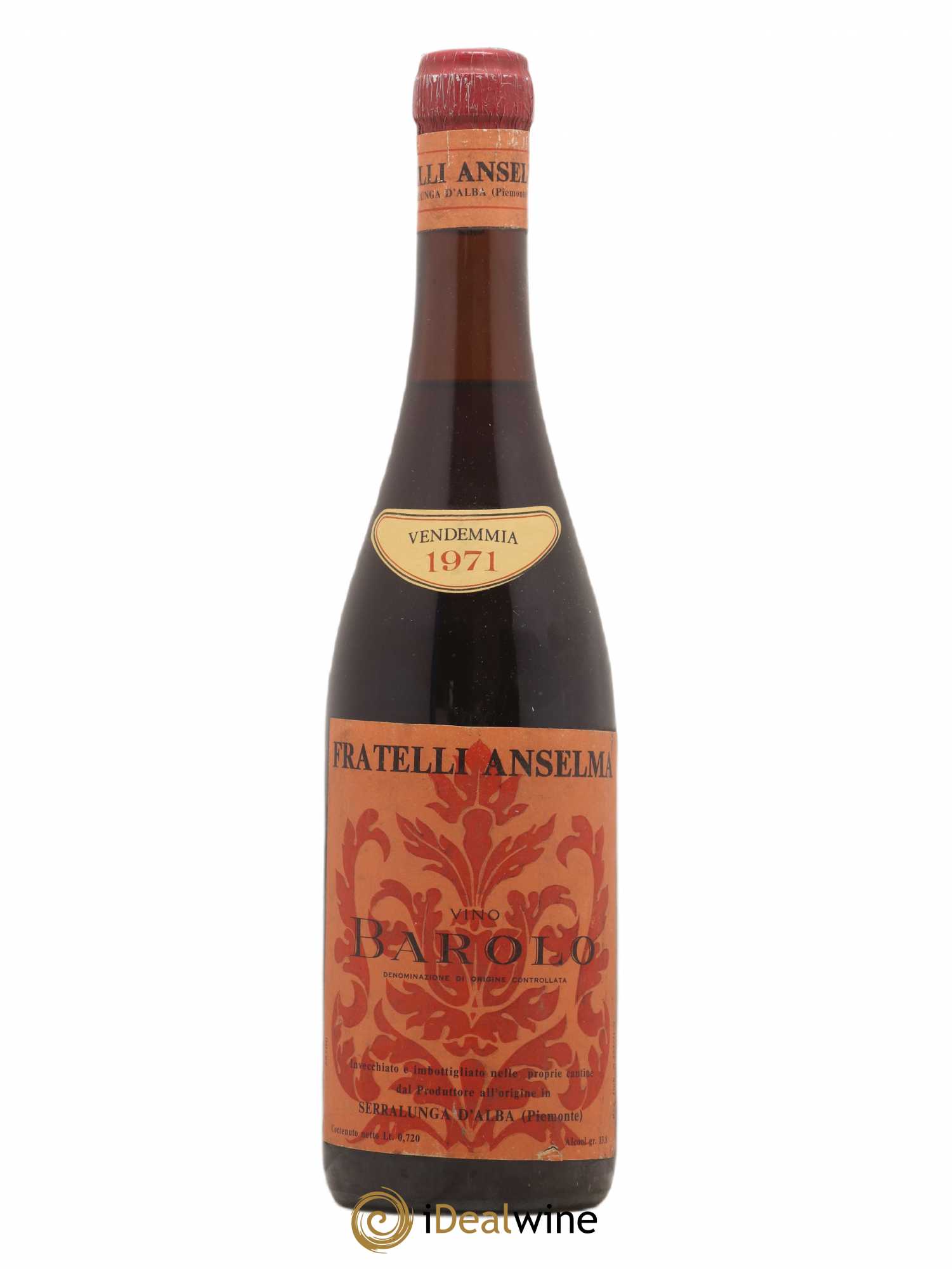 Barolo Fratelli Anselma 1971 - Lot de 1 bouteille - 0