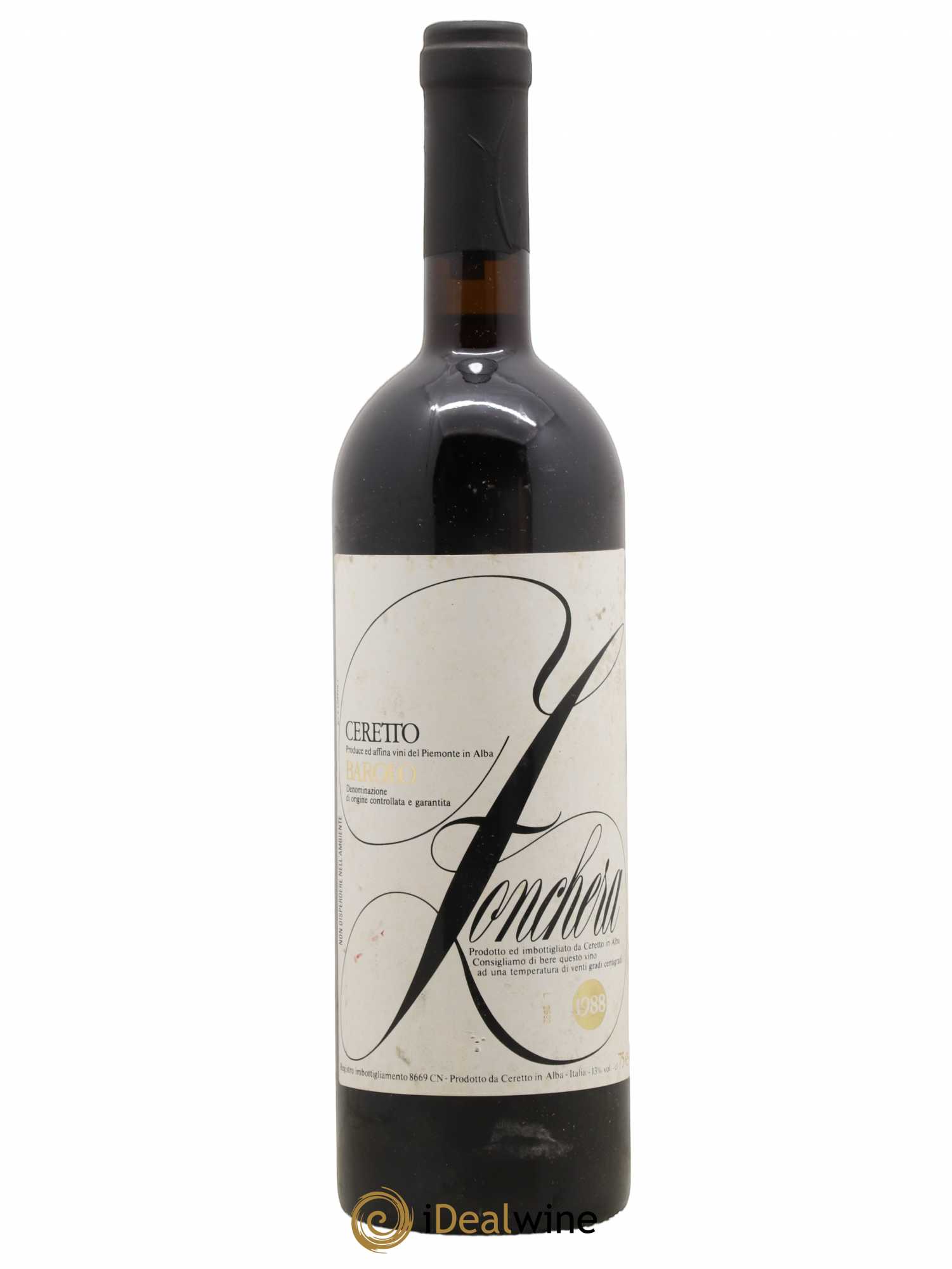 Barolo Ceretto Zonchera 1988 - Lot de 1 bouteille - 0