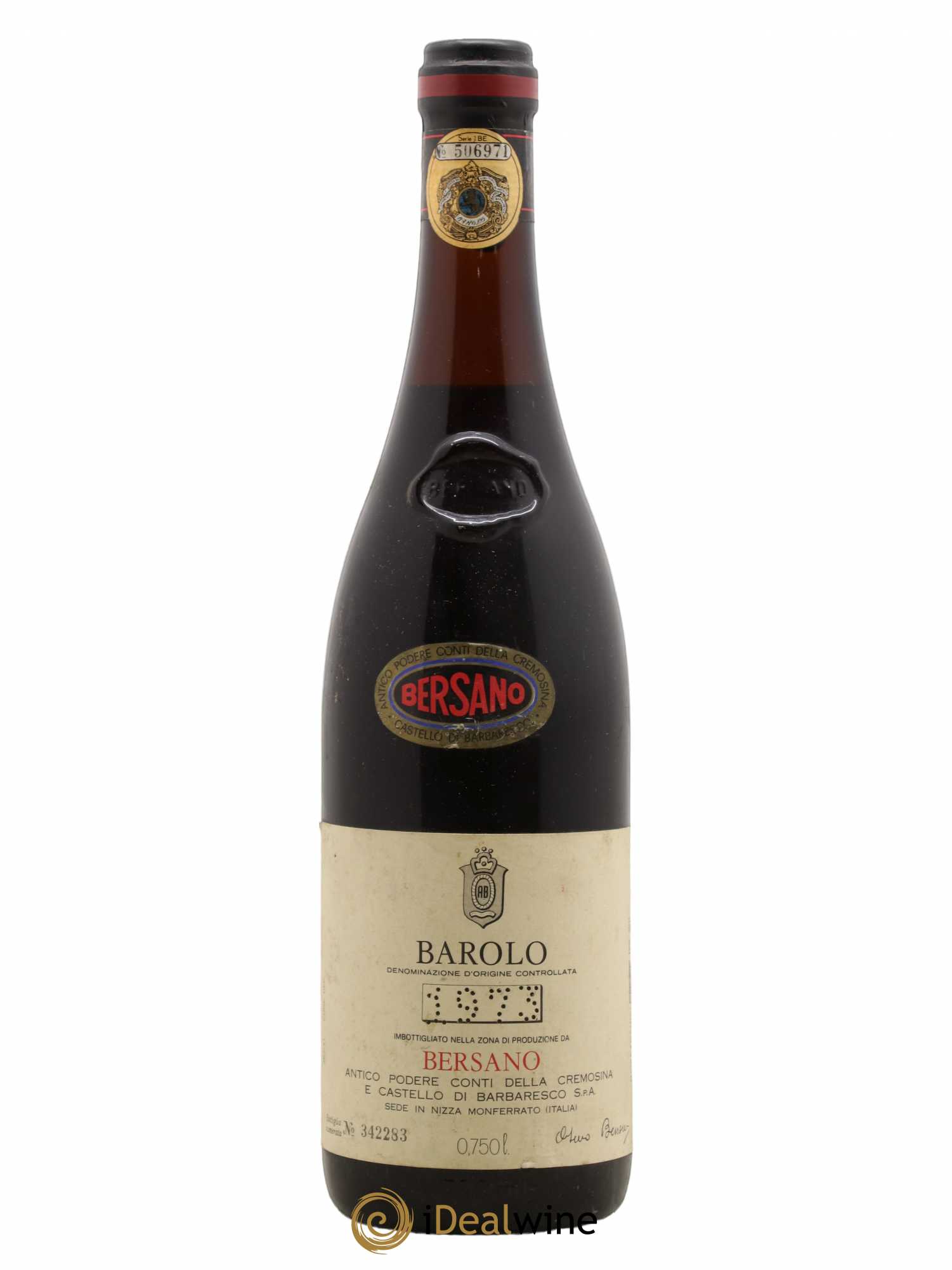 Barolo Bersano 1973 - Lot de 1 bouteille - 0