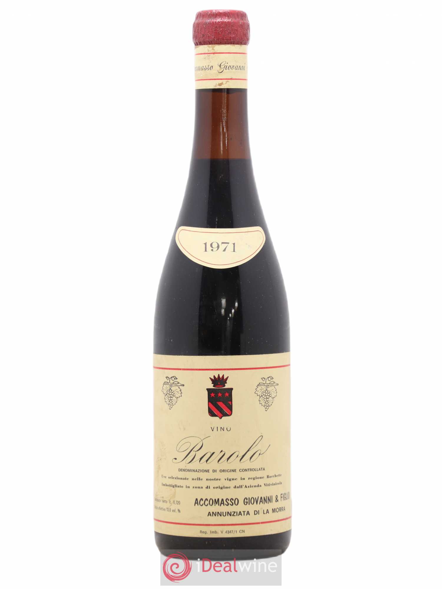 Barolo DOCG Vigna Rochette Accomasso 1971 - Lot of 1 bottle - 0