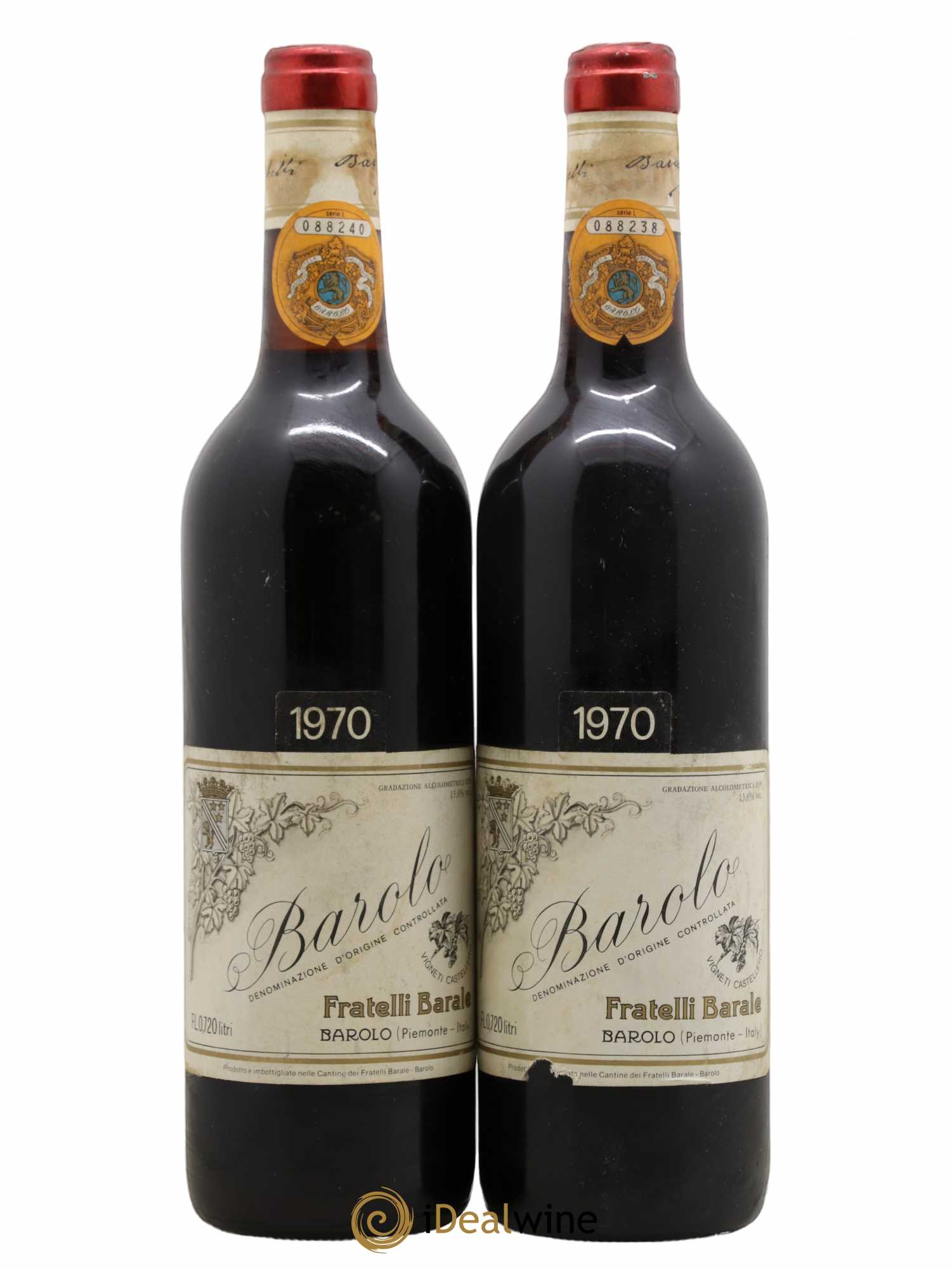 Barolo Fratelli Barale 1970 - Lot de 2 bouteilles - 0