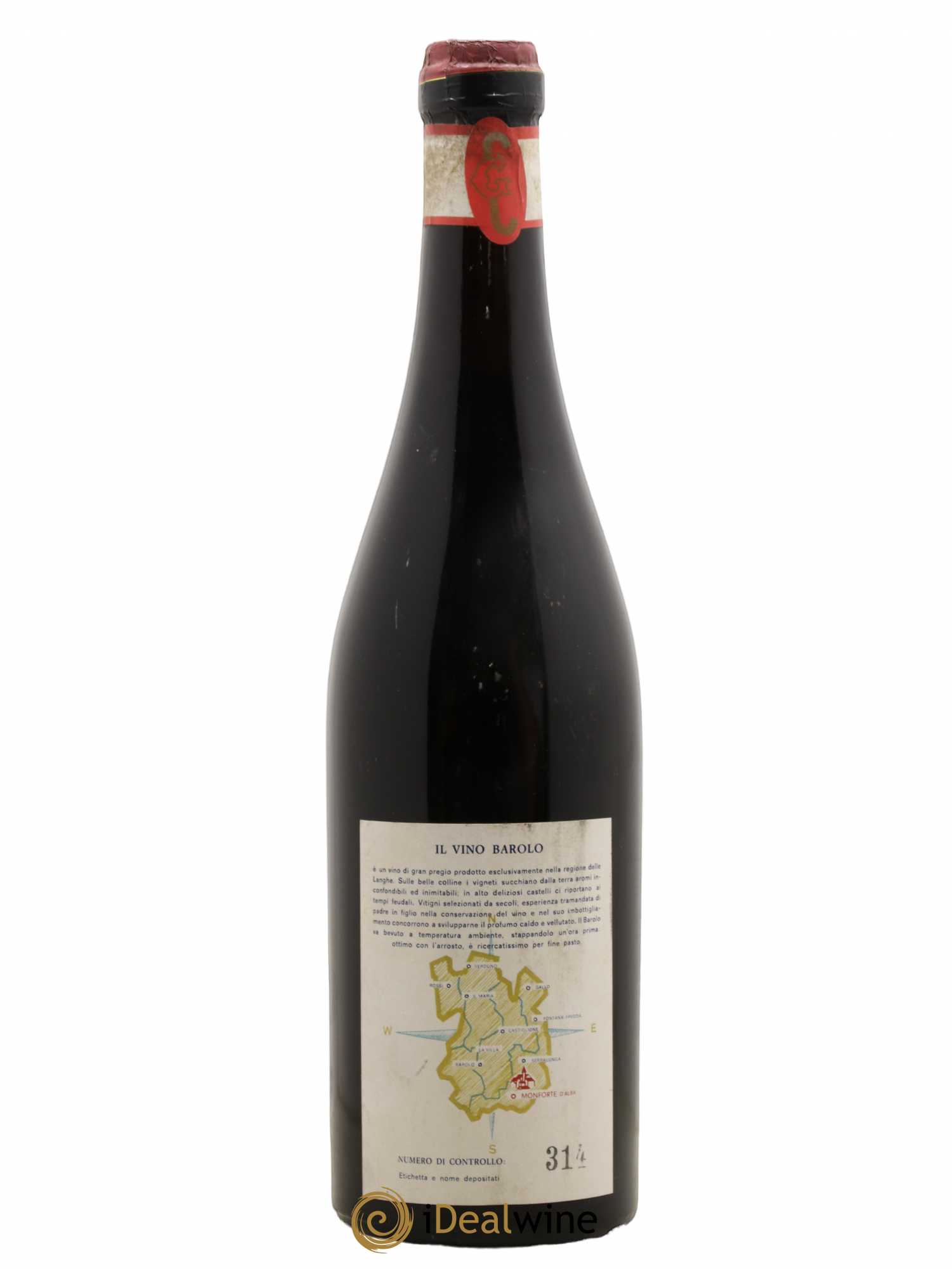 Barolo DOCG Giacomo Conterno 1958 - Lot de 1 bouteille - 1