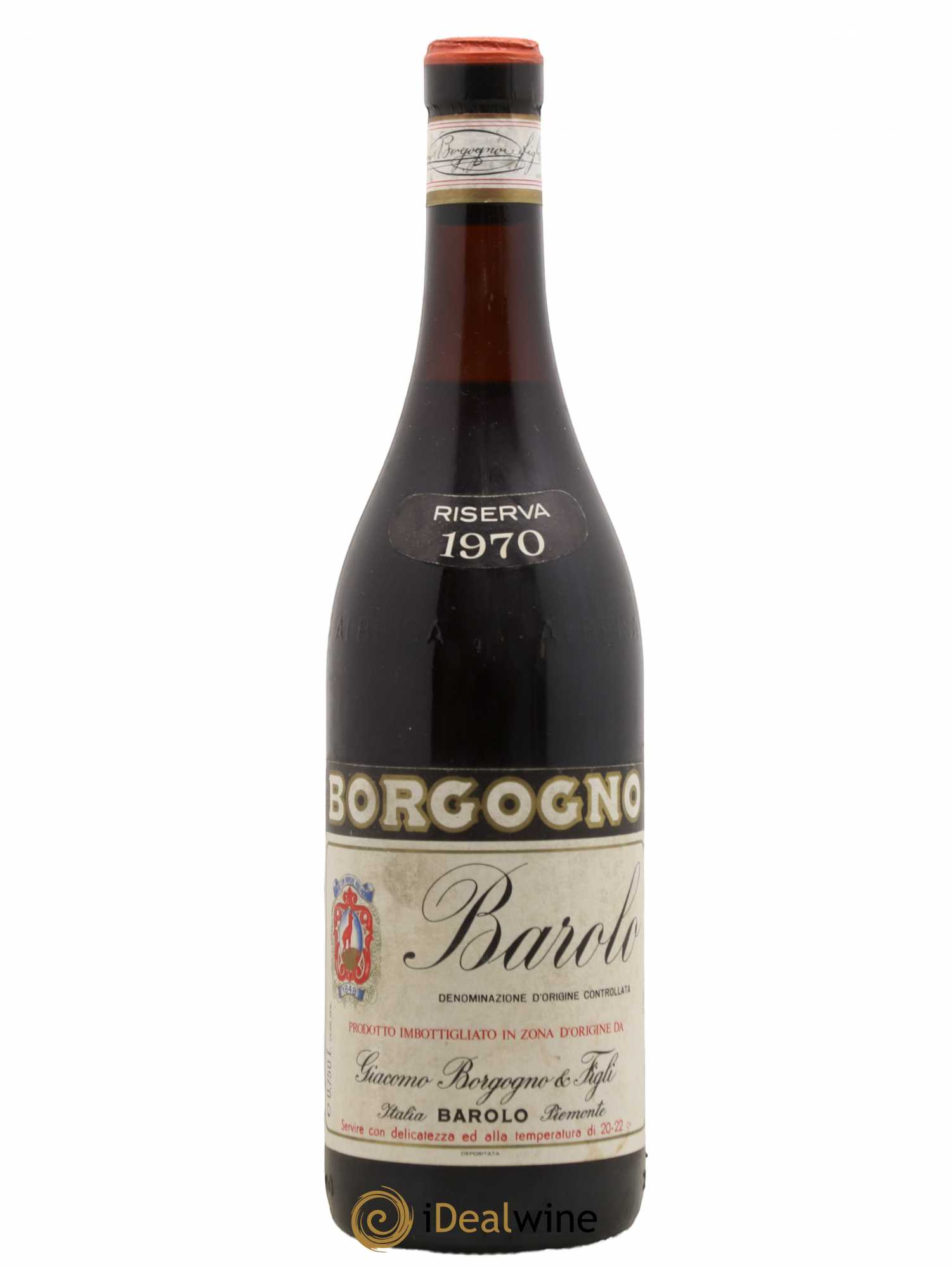 Barolo DOCG Riserva Giacomo Borgogno 1970 - Lot de 1 bouteille - 0