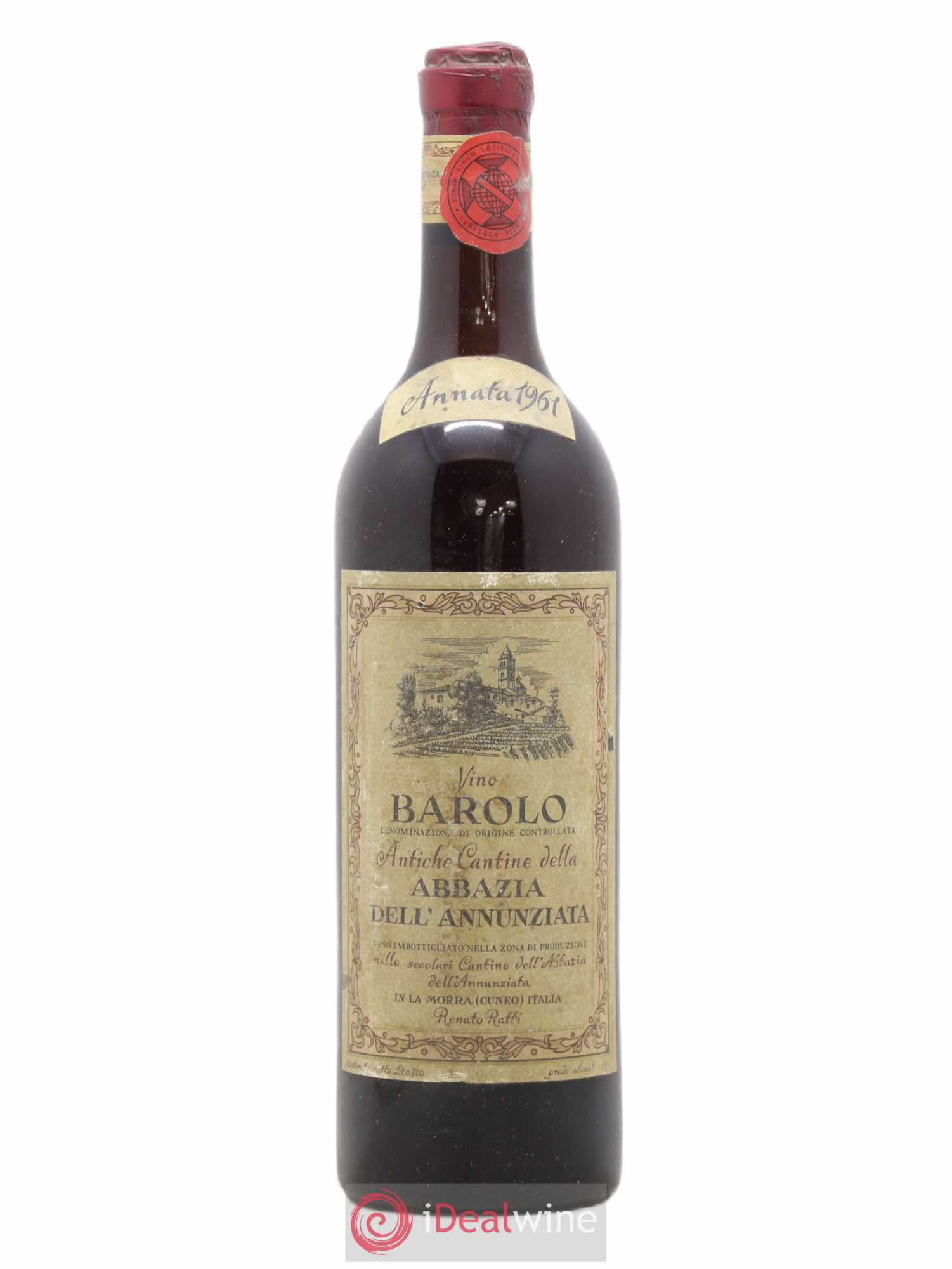 Barolo Abbazzia dell'Annunziata Renato Ratti 1961 - Posten von 1 Flasche - 0