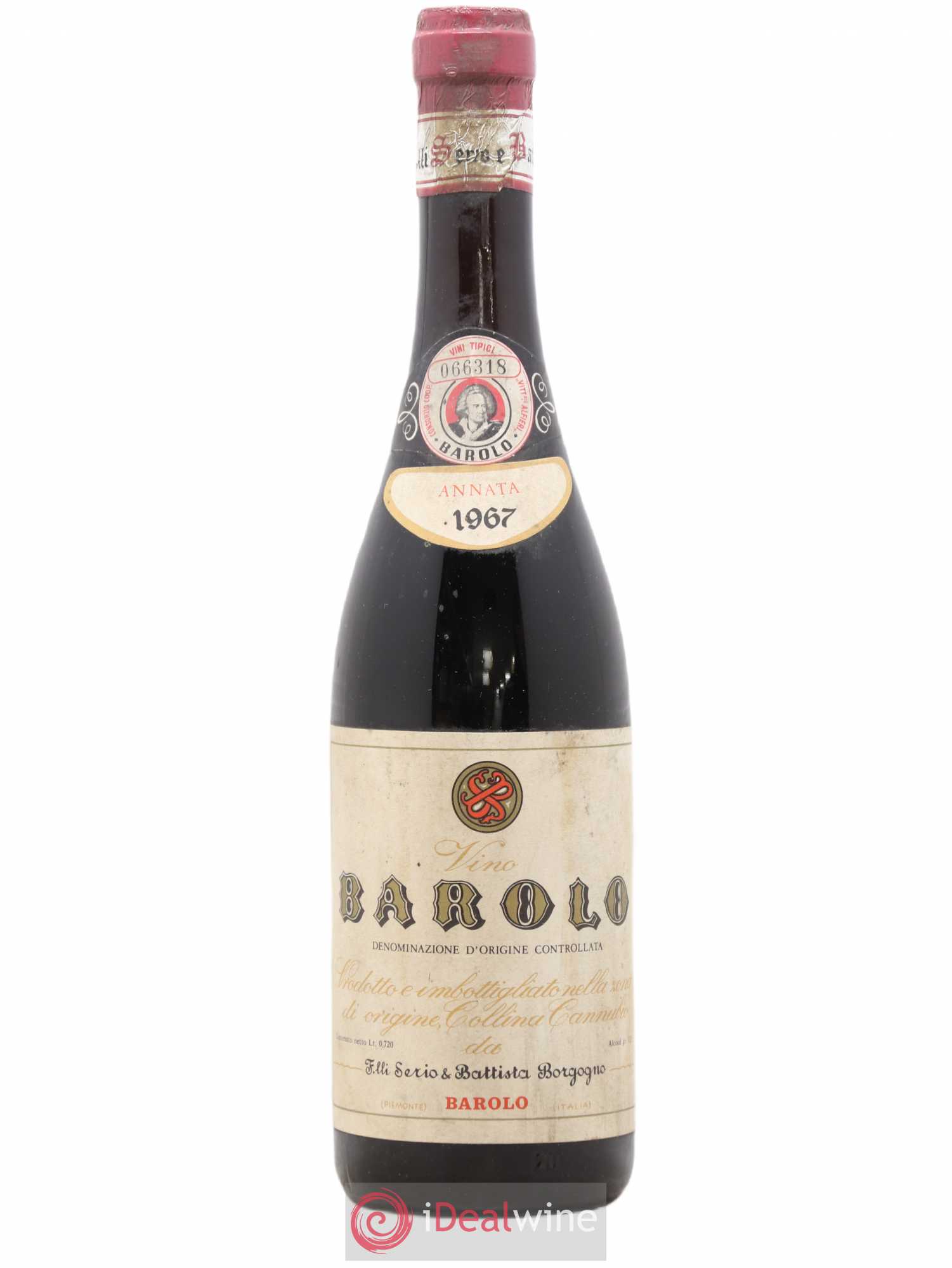 Barolo Cannubio Serio & Battista Borgogno 1967 - Posten von 1 Flasche - 0