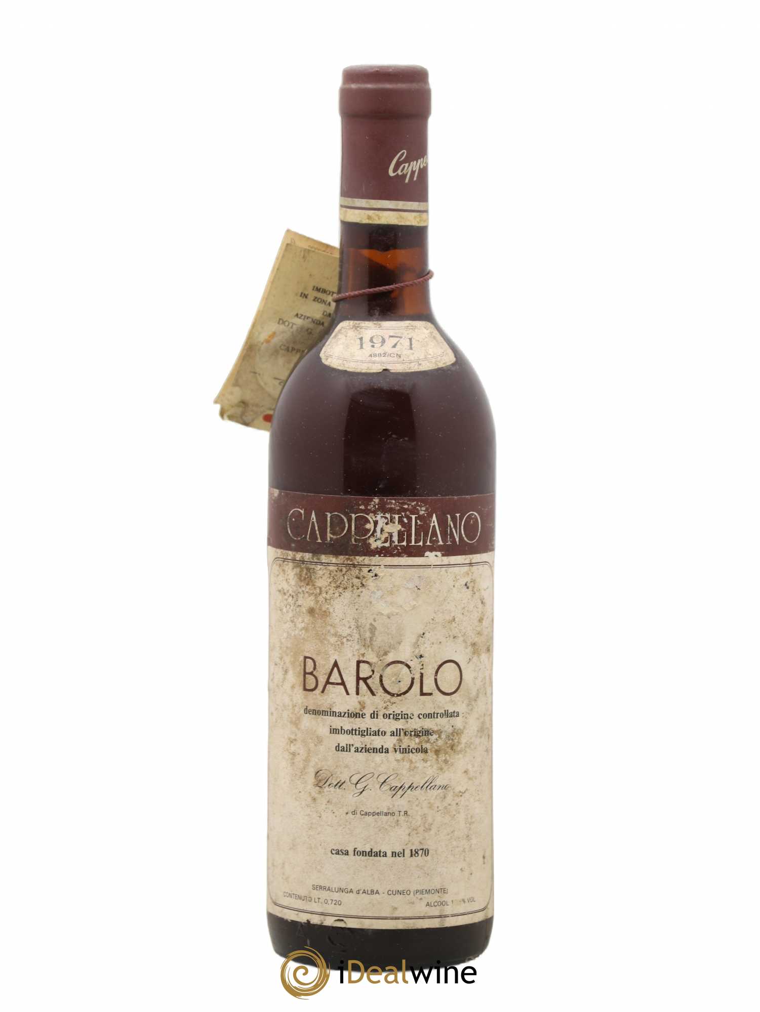 Barolo DOCG Cappellano 1971 - Posten von 1 Flasche - 0