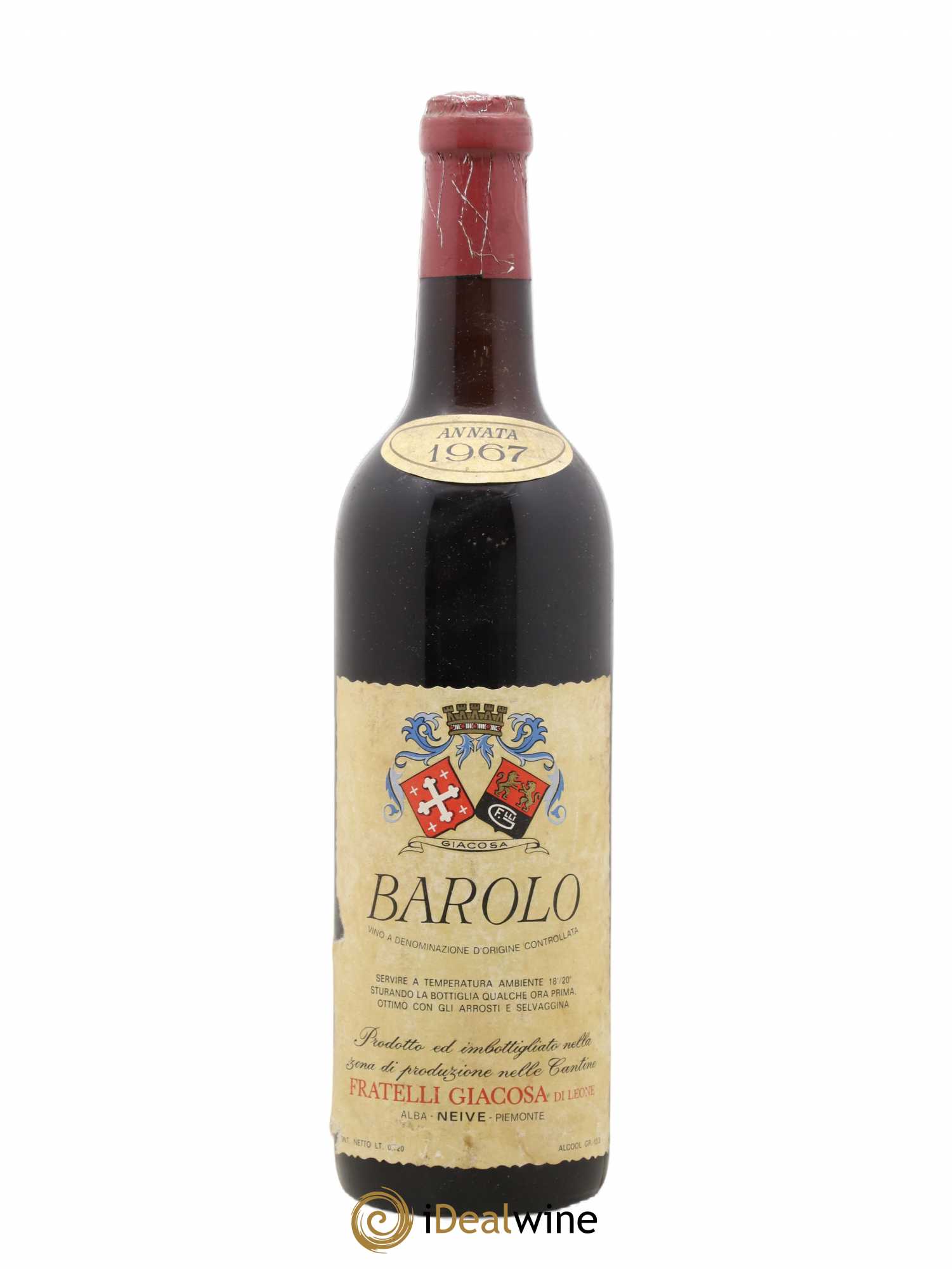 Barolo Fratelli Giacosa 1967 - Lot de 1 bouteille - 0