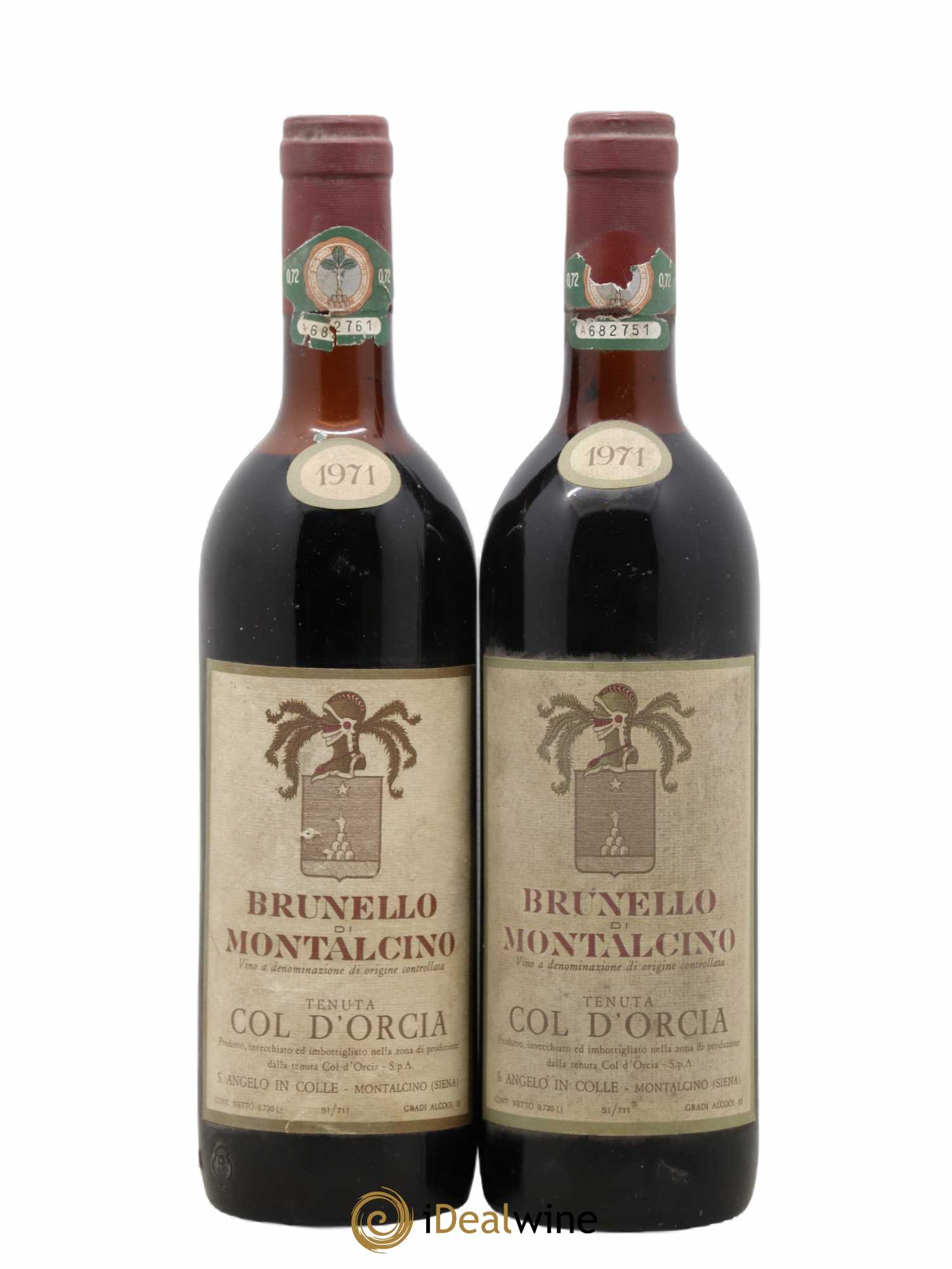 Brunello di Montalcino DOCG Riserva Tenuta Col d'Orcia 1971 - Lot de 2 bouteilles - 0