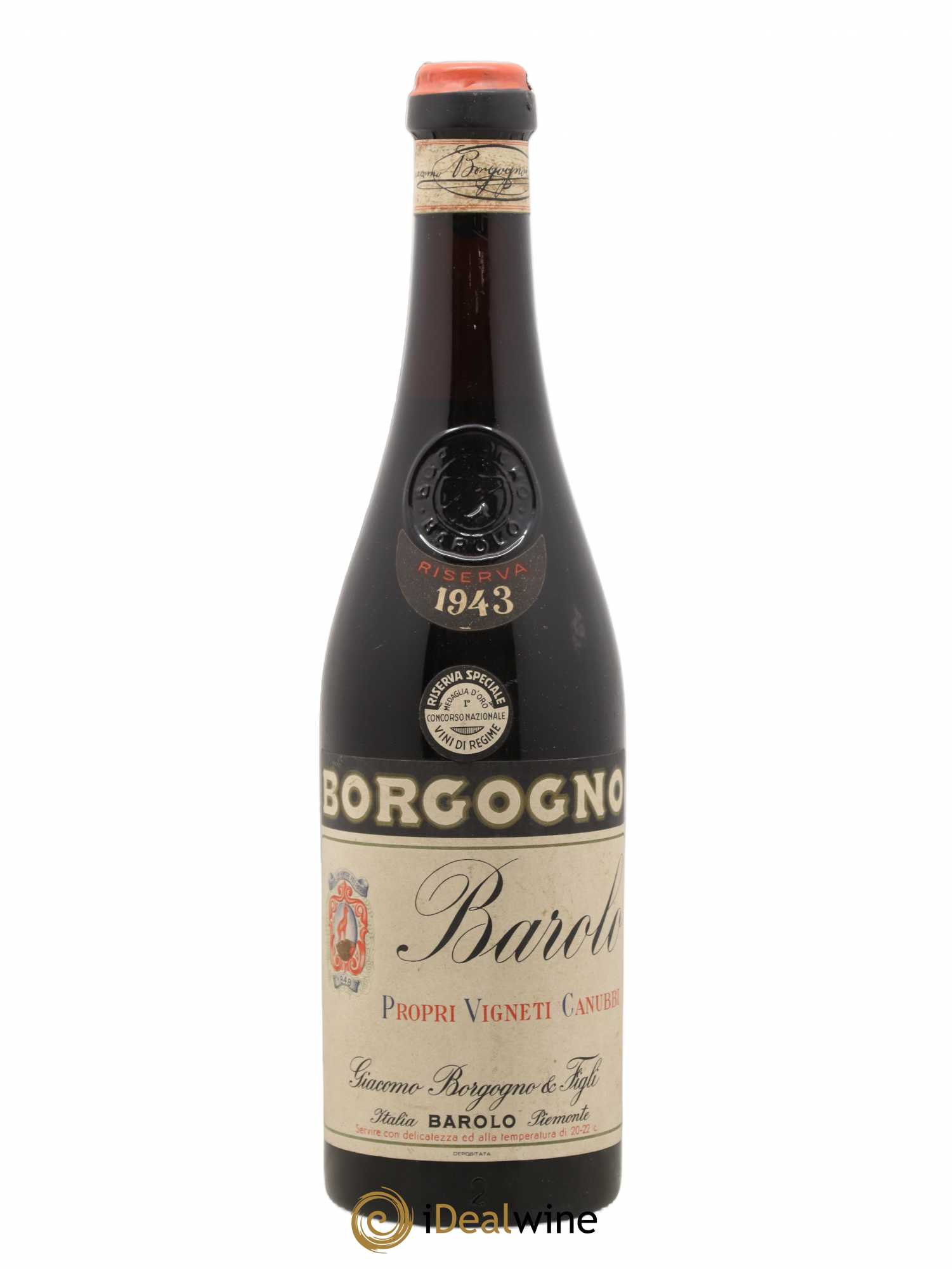 Barolo Cannubi Giacomo Borgogno 1943 - Lot de 1 bouteille - 0