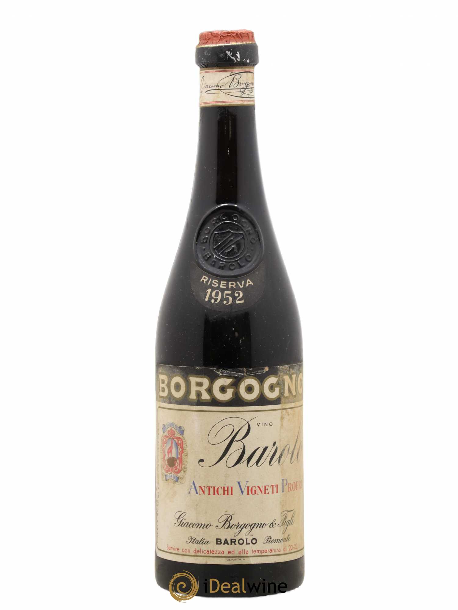 Barolo DOCG Riserva Giacomo Borgogno 1952 - Lot de 1 bouteille - 0