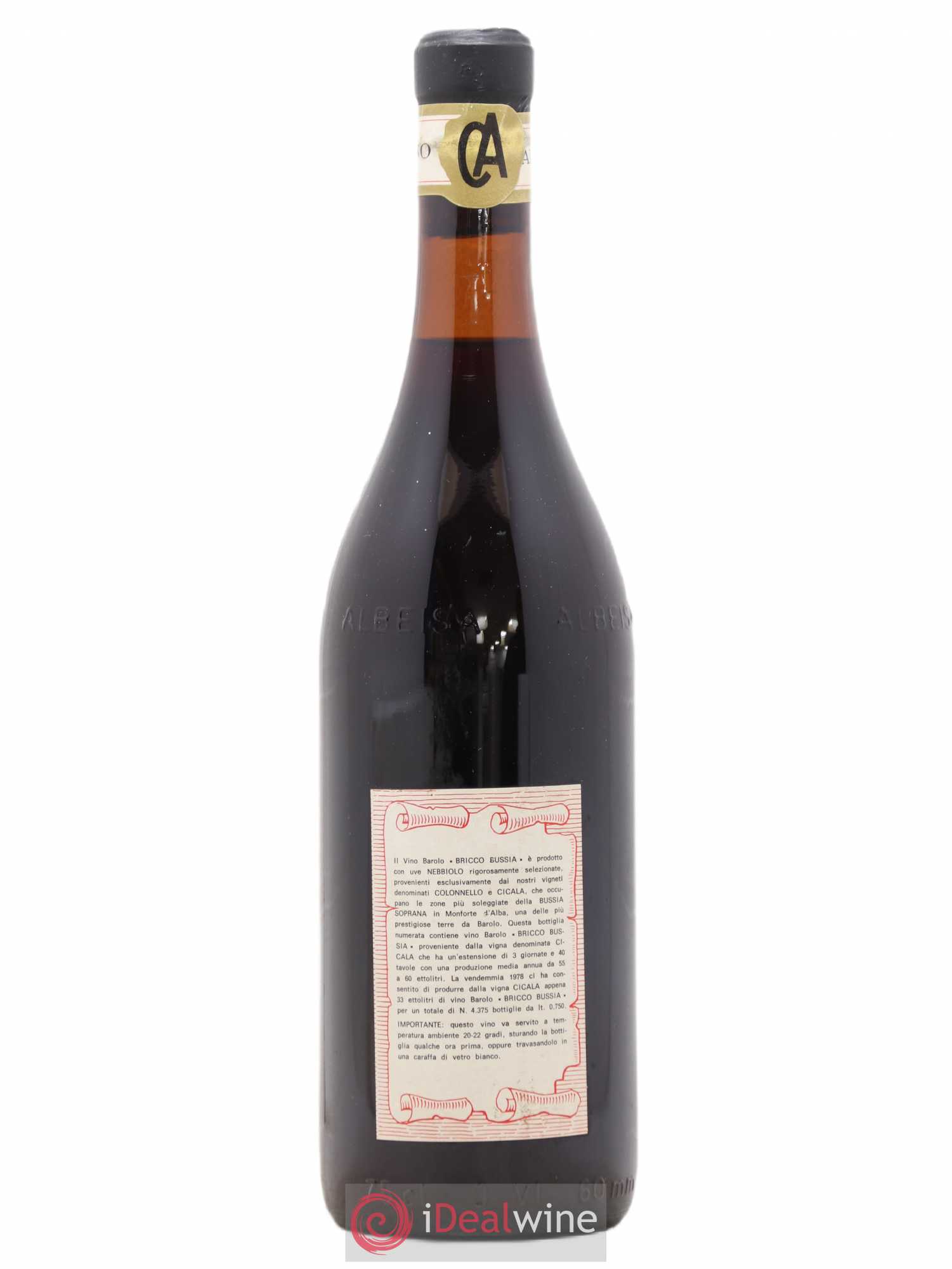 Barolo DOCG Bussia Cicala Aldo Conterno 1978 - Lot de 1 bouteille - 1