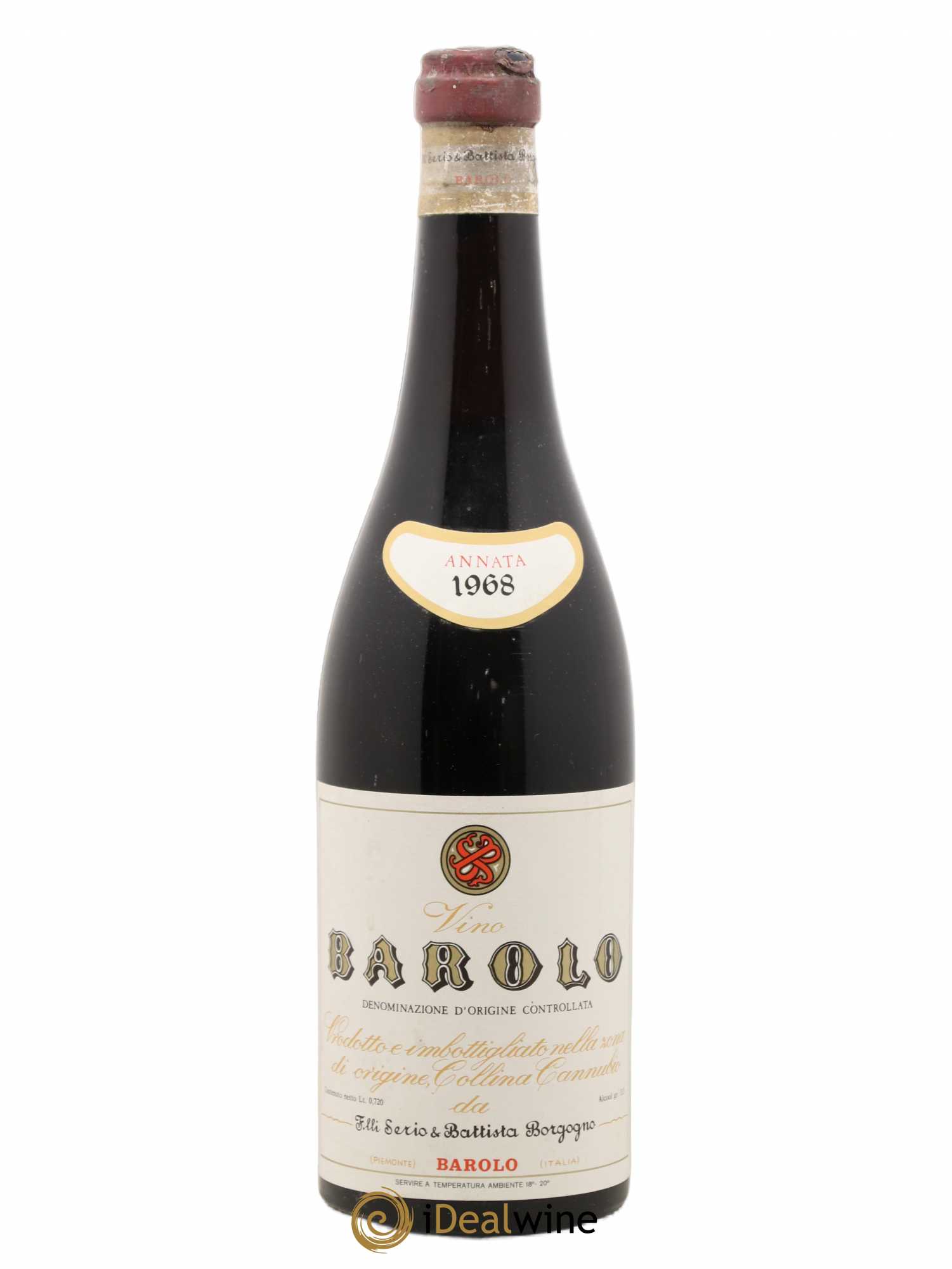 Barolo Serio et Battista Borgogno 1968 - Posten von 1 Flasche - 0